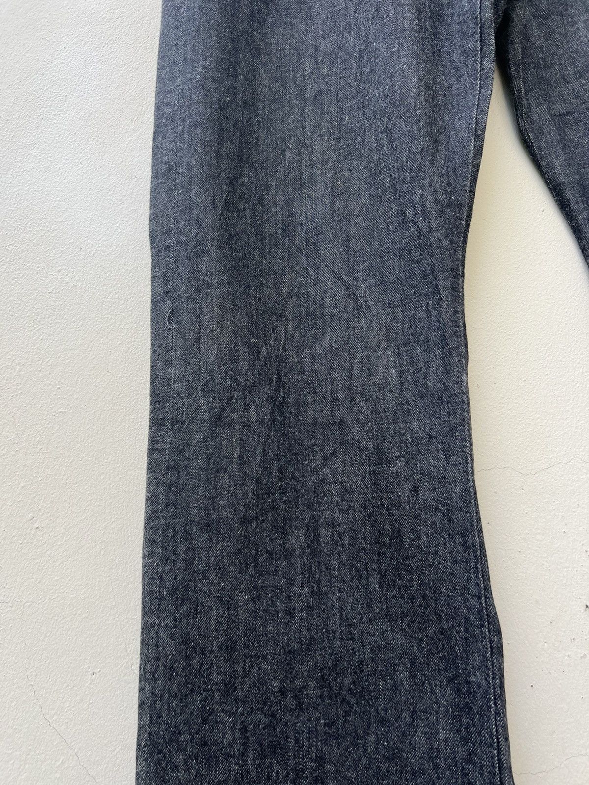 Vintage SASTRA Japan Black Denim Flared Jeans Size US 32 / EU 48 - 9 Thumbnail