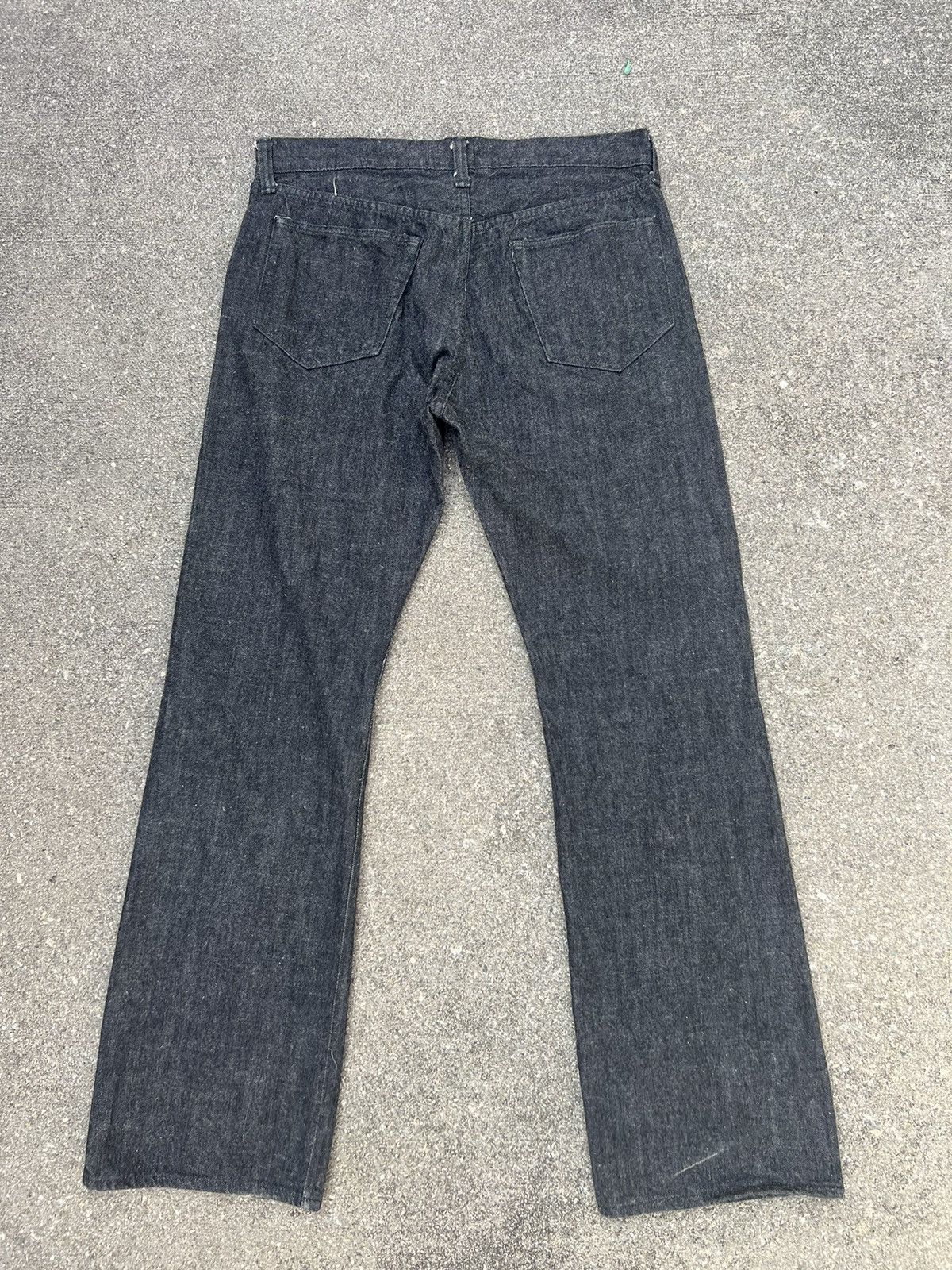 Vintage SASTRA Japan Black Denim Flared Jeans Size US 32 / EU 48 - 5 Thumbnail