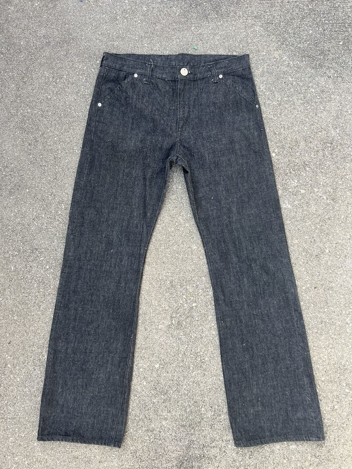 Vintage SASTRA Japan Black Denim Flared Jeans Size US 32 / EU 48 - 1 Thumbnail