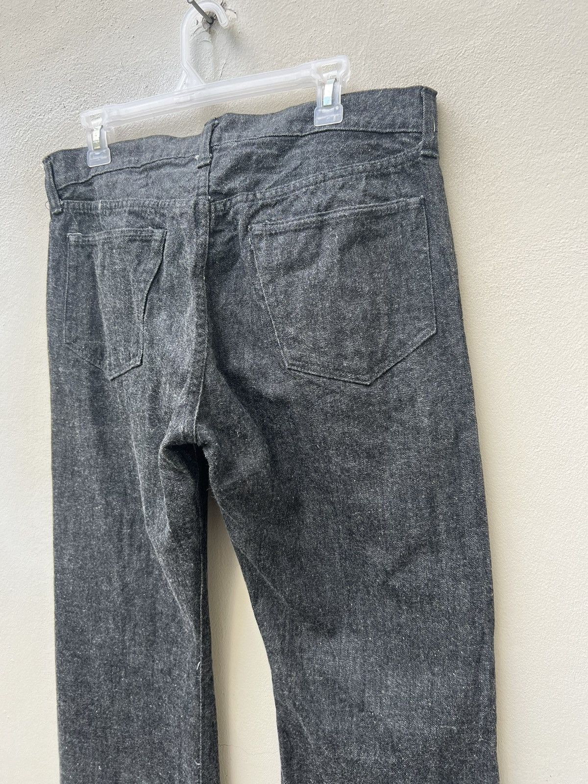 Vintage SASTRA Japan Black Denim Flared Jeans Size US 32 / EU 48 - 17 Thumbnail
