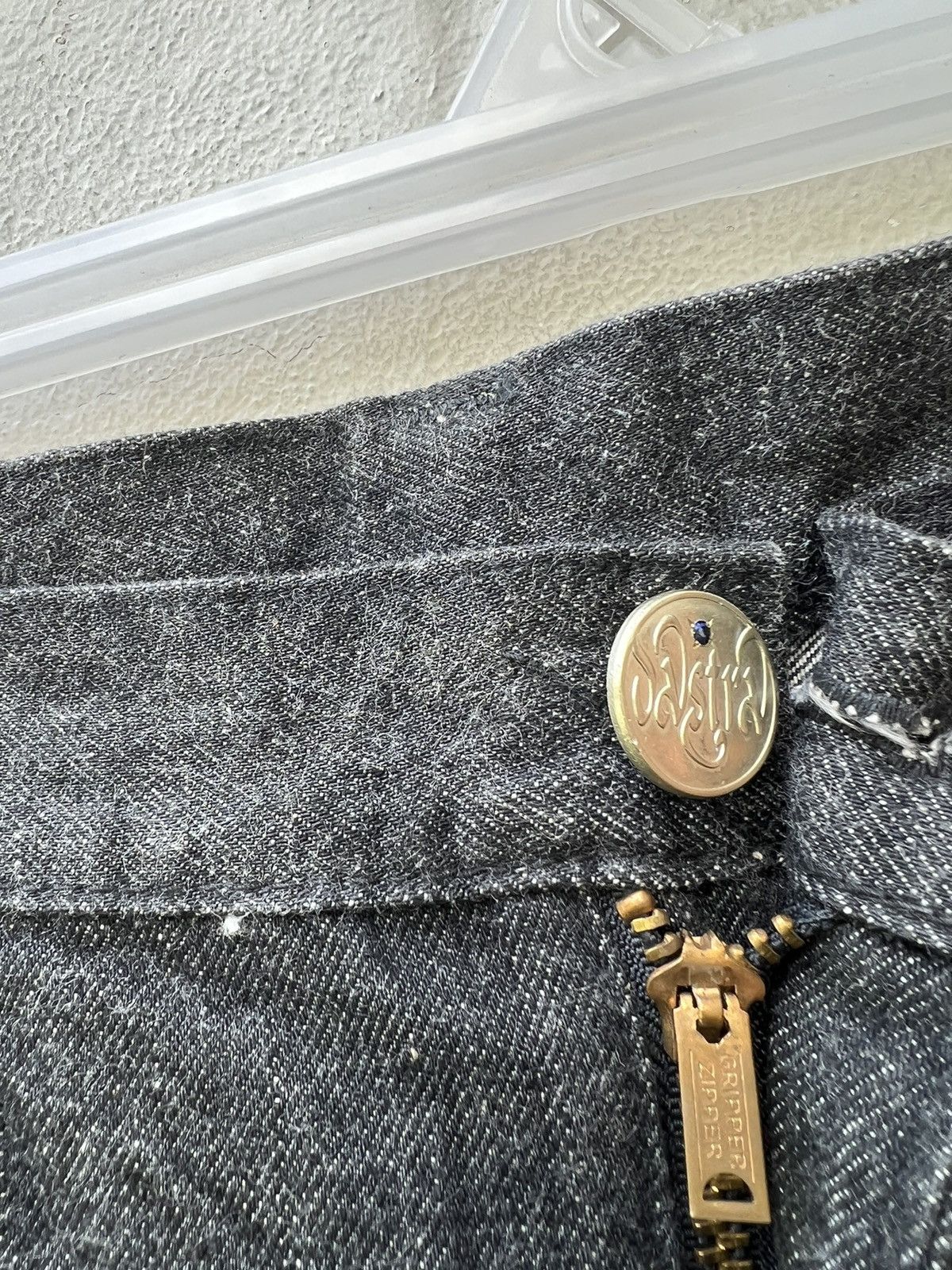 Vintage SASTRA Japan Black Denim Flared Jeans Size US 32 / EU 48 - 7 Thumbnail