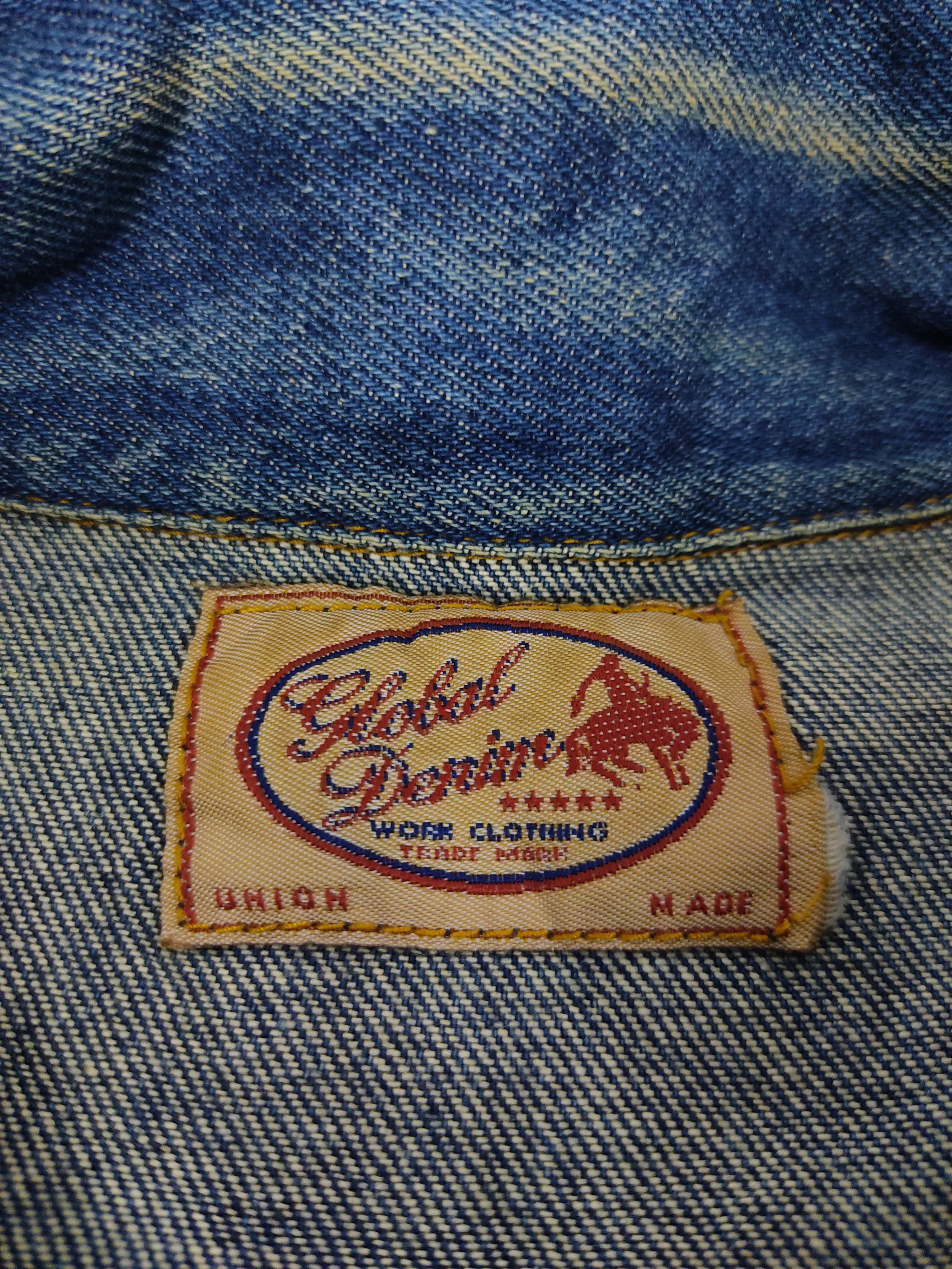 Japanese Brand Global Denim Work Clothing Union Made Trucker Jacket Size S / US 4 / IT 40 - 2 Thumbnail