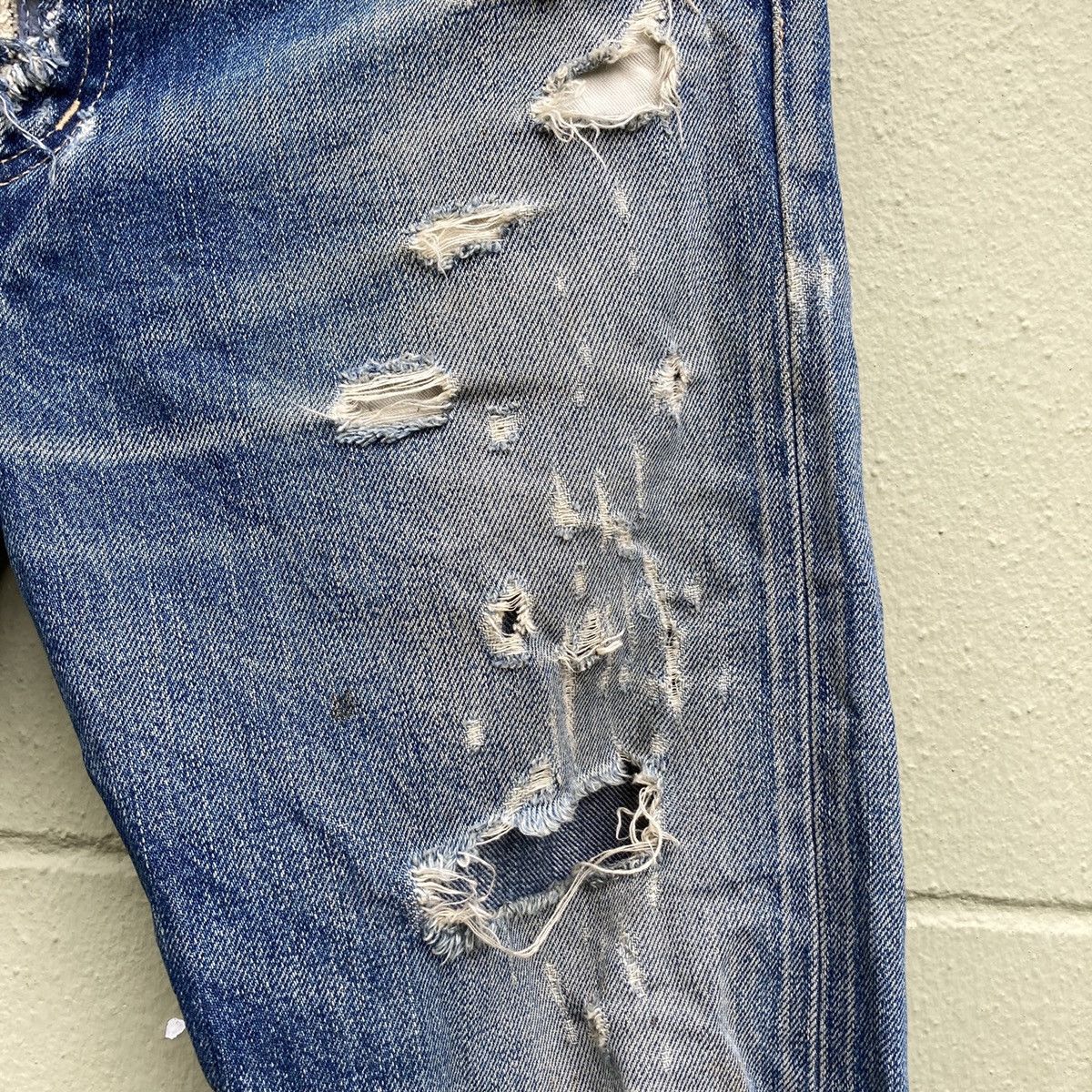Japanese Brand Japanese Brand Denim Ripped By Garment Lab Size US 31 - 6 Thumbnail