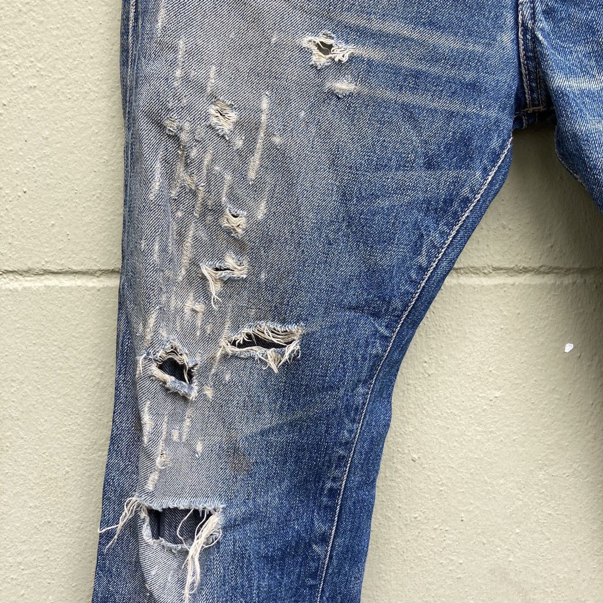 Japanese Brand Japanese Brand Denim Ripped By Garment Lab Size US 31 - 4 Thumbnail