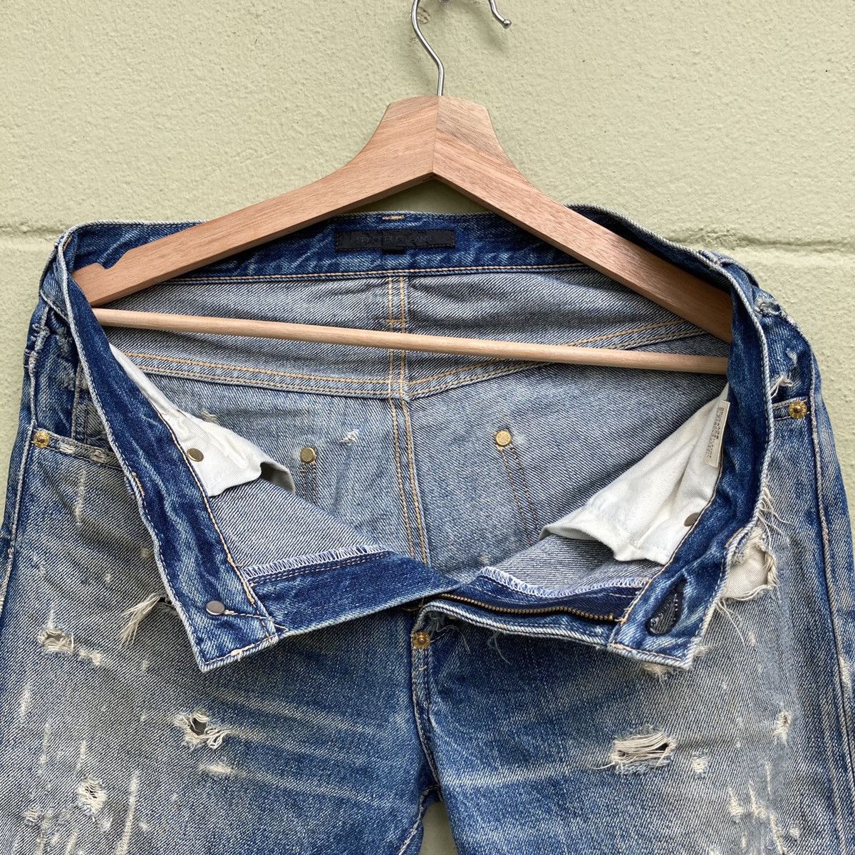 Japanese Brand Japanese Brand Denim Ripped By Garment Lab Size US 31 - 16 Thumbnail