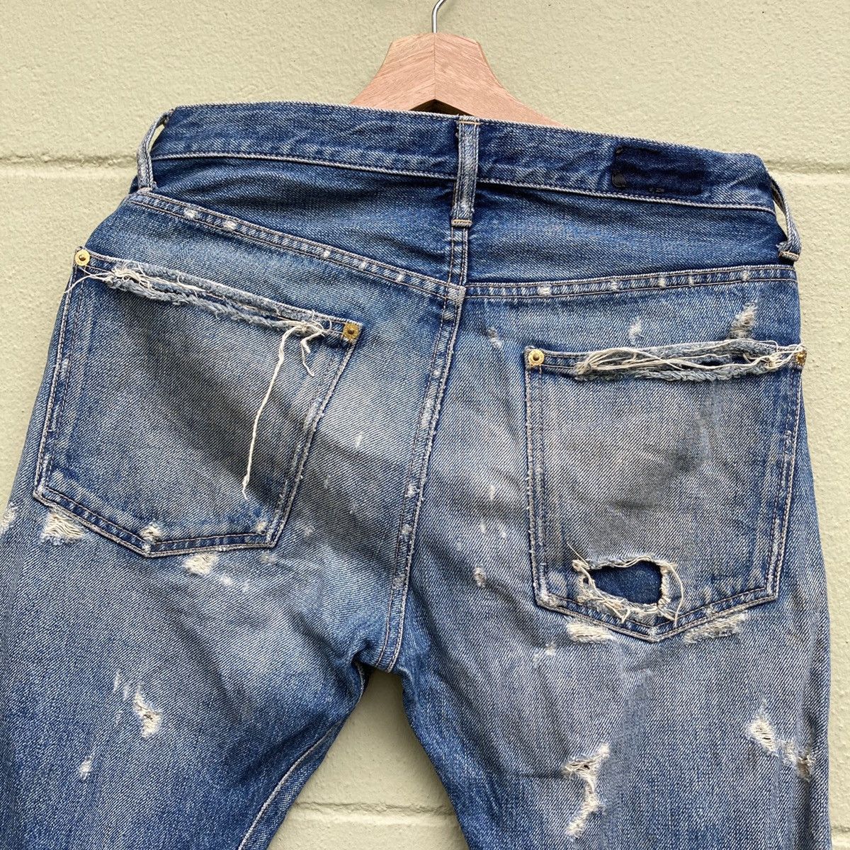 Japanese Brand Japanese Brand Denim Ripped By Garment Lab Size US 31 - 12 Thumbnail