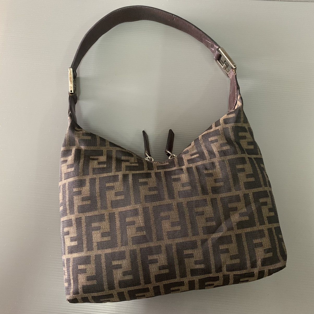 Fendi Fendi Zucca Monogram Shoulder Hobo Bag Size ONE SIZE - 2 Thumbnail