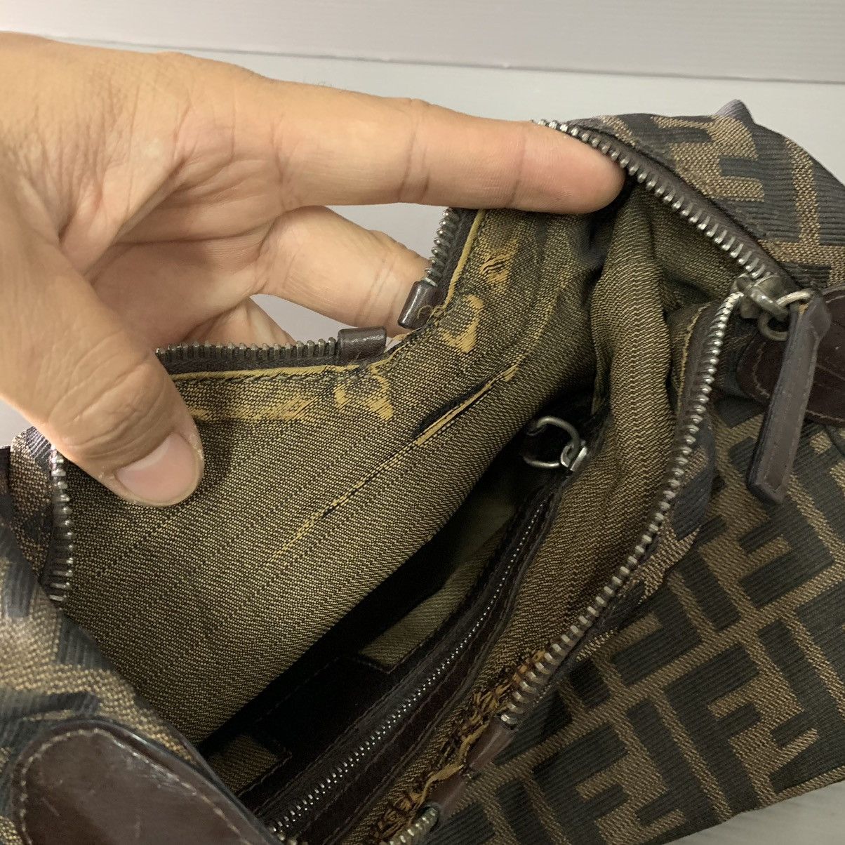 Fendi Fendi Zucca Monogram Shoulder Hobo Bag Size ONE SIZE - 15 Thumbnail