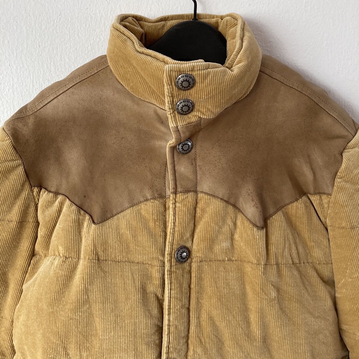 Japanese Brand Japanese Leather Corduroy Puffer Jacket Size US S / EU 44-46 / 1 - 6 Thumbnail