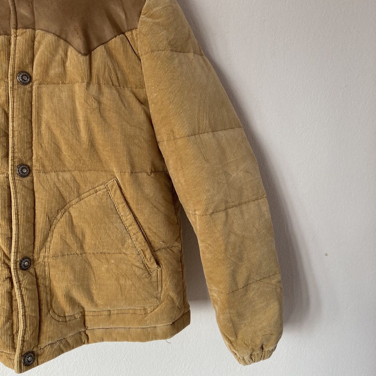 Japanese Brand Japanese Leather Corduroy Puffer Jacket Size US S / EU 44-46 / 1 - 7 Thumbnail