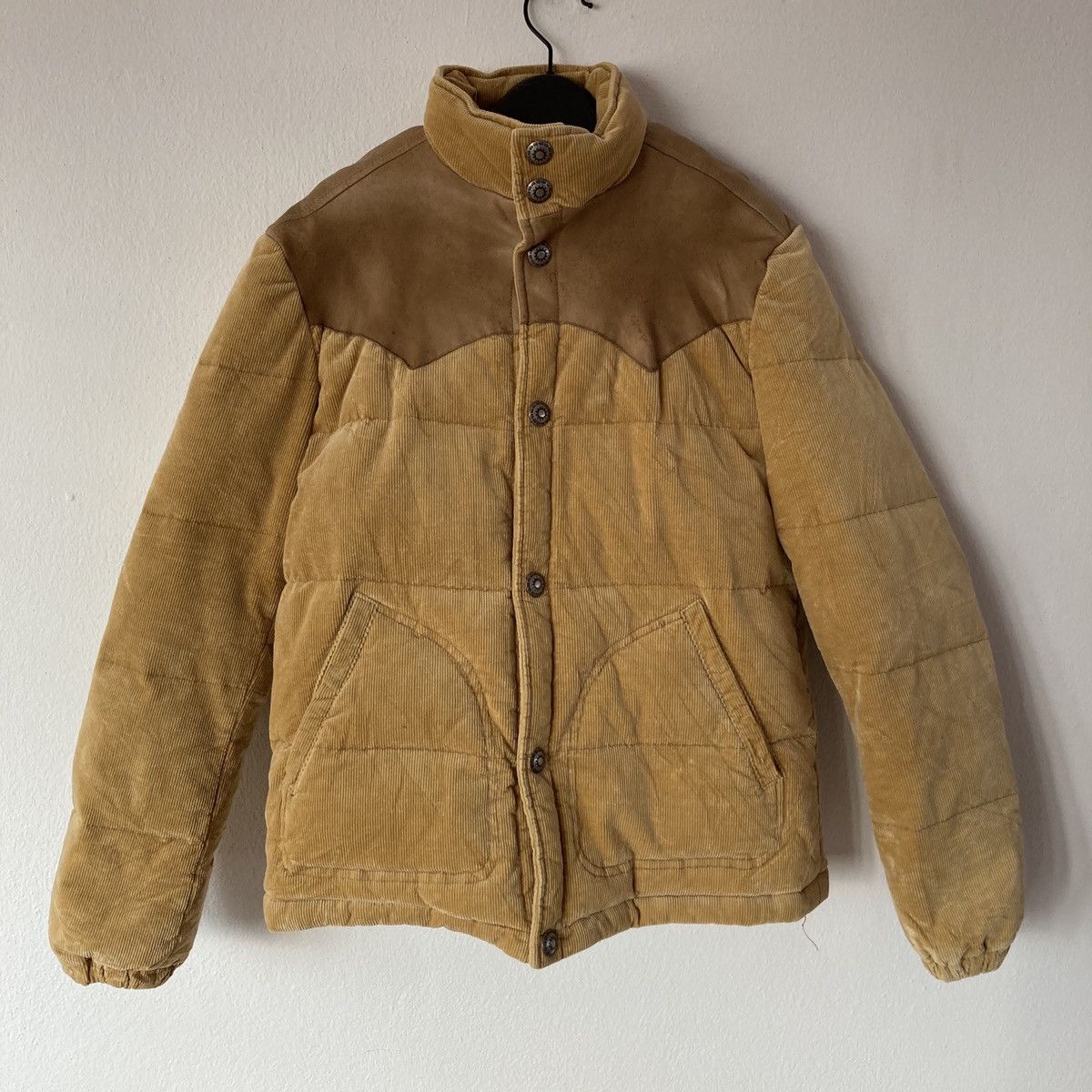 Japanese Brand Japanese Leather Corduroy Puffer Jacket Size US S / EU 44-46 / 1 - 4 Thumbnail