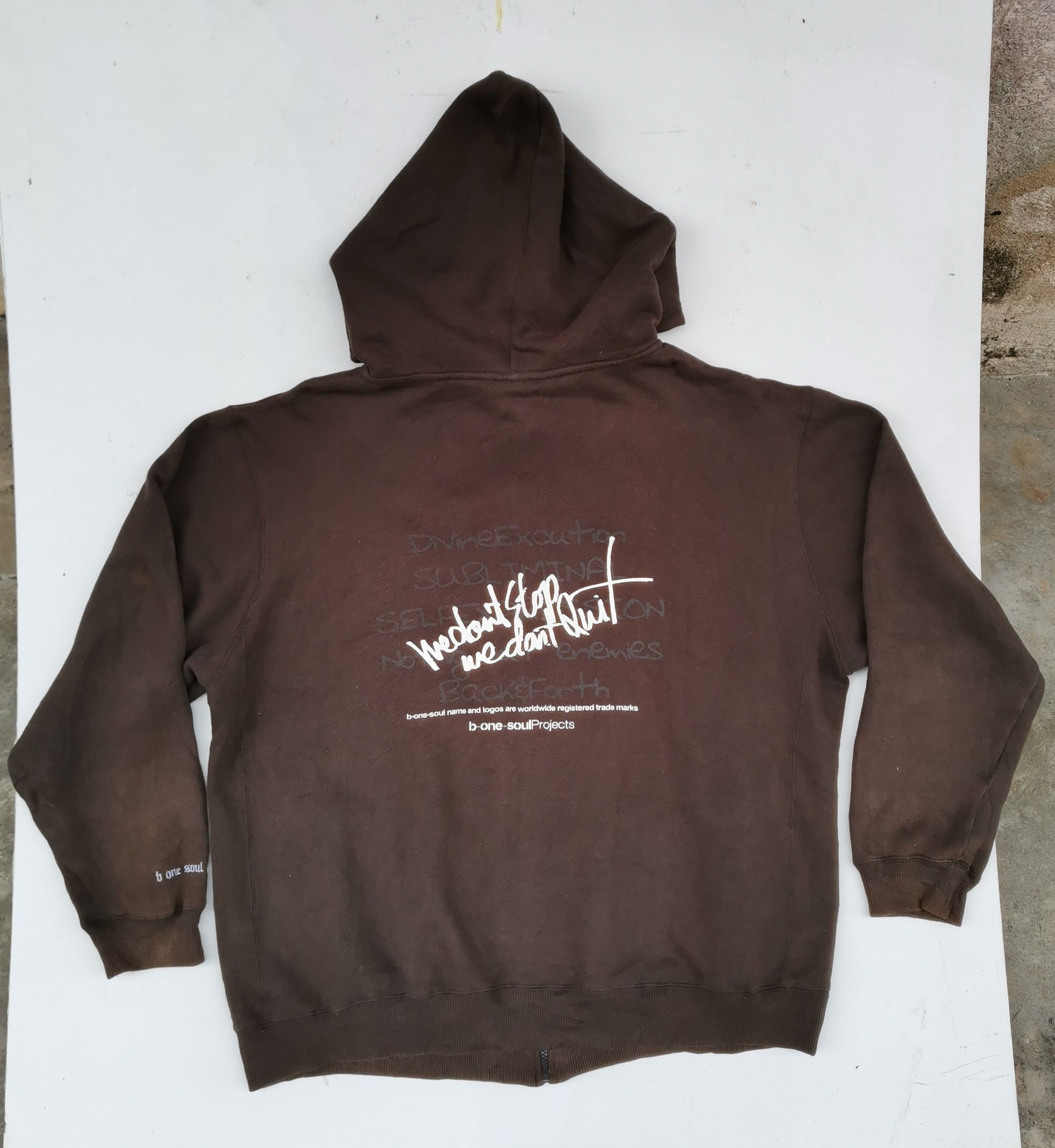Japanese Brand Rare!!! B One Soul Projects Big Logo Hoodie Sweatshirt Size US XL / EU 56 / 4 - 4 Thumbnail