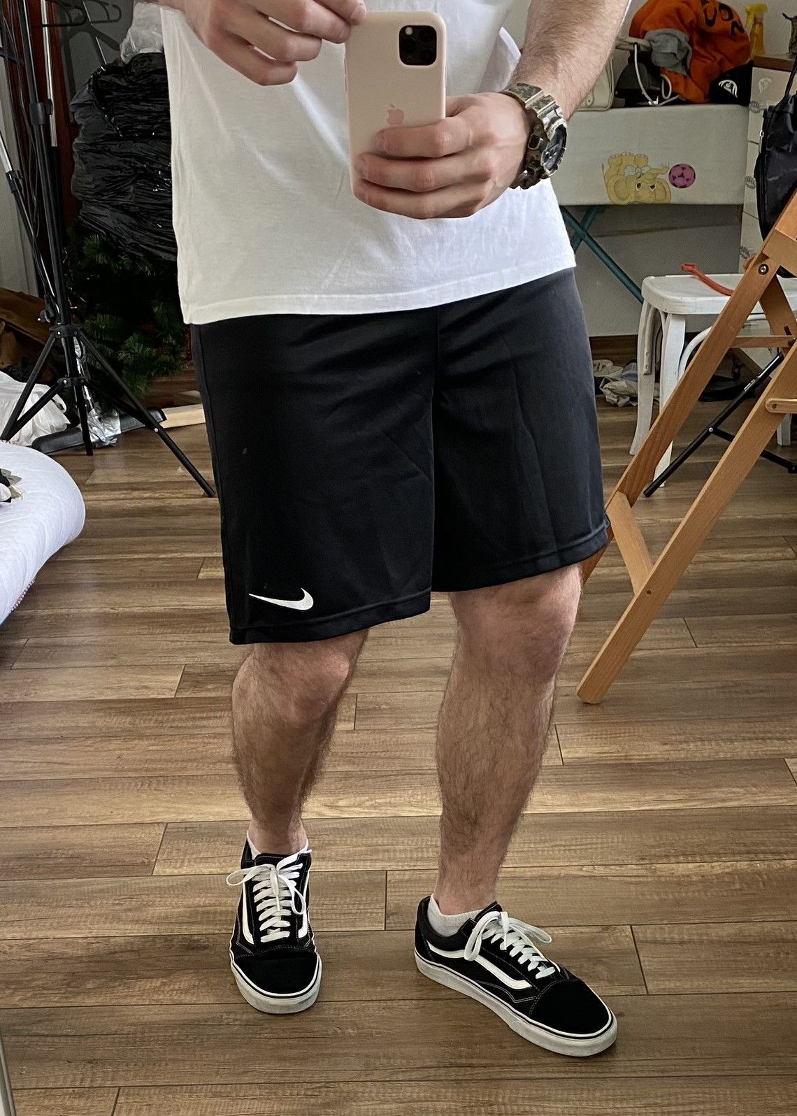 Nike Vintage Nike Training Shorts Swoosh Size US 29 - 3 Thumbnail