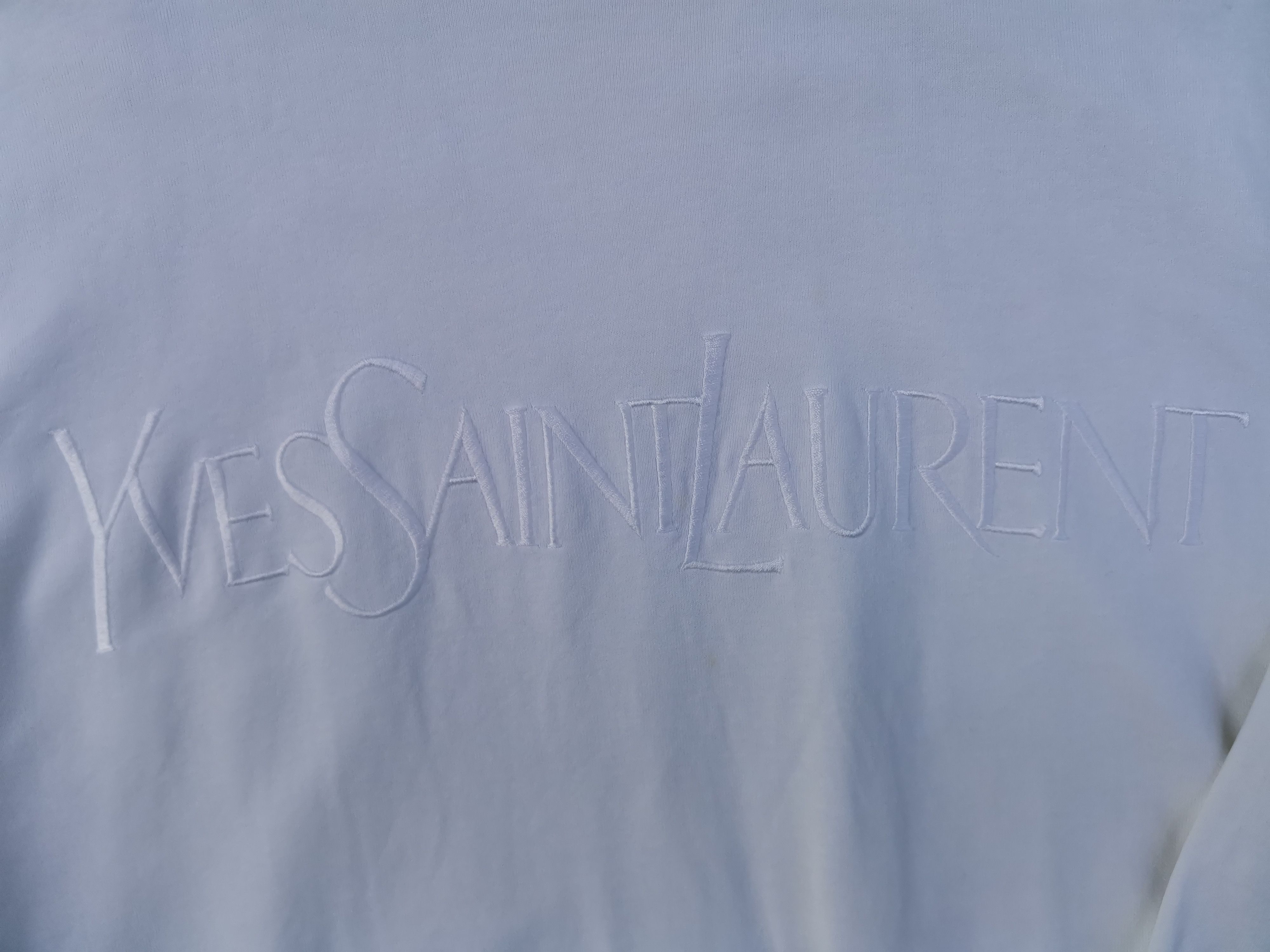 Yves Saint Laurent Yves Saint Laurent Embroidered Big Logo Sweatshirt Size US XL / EU 56 / 4 - 7 Thumbnail