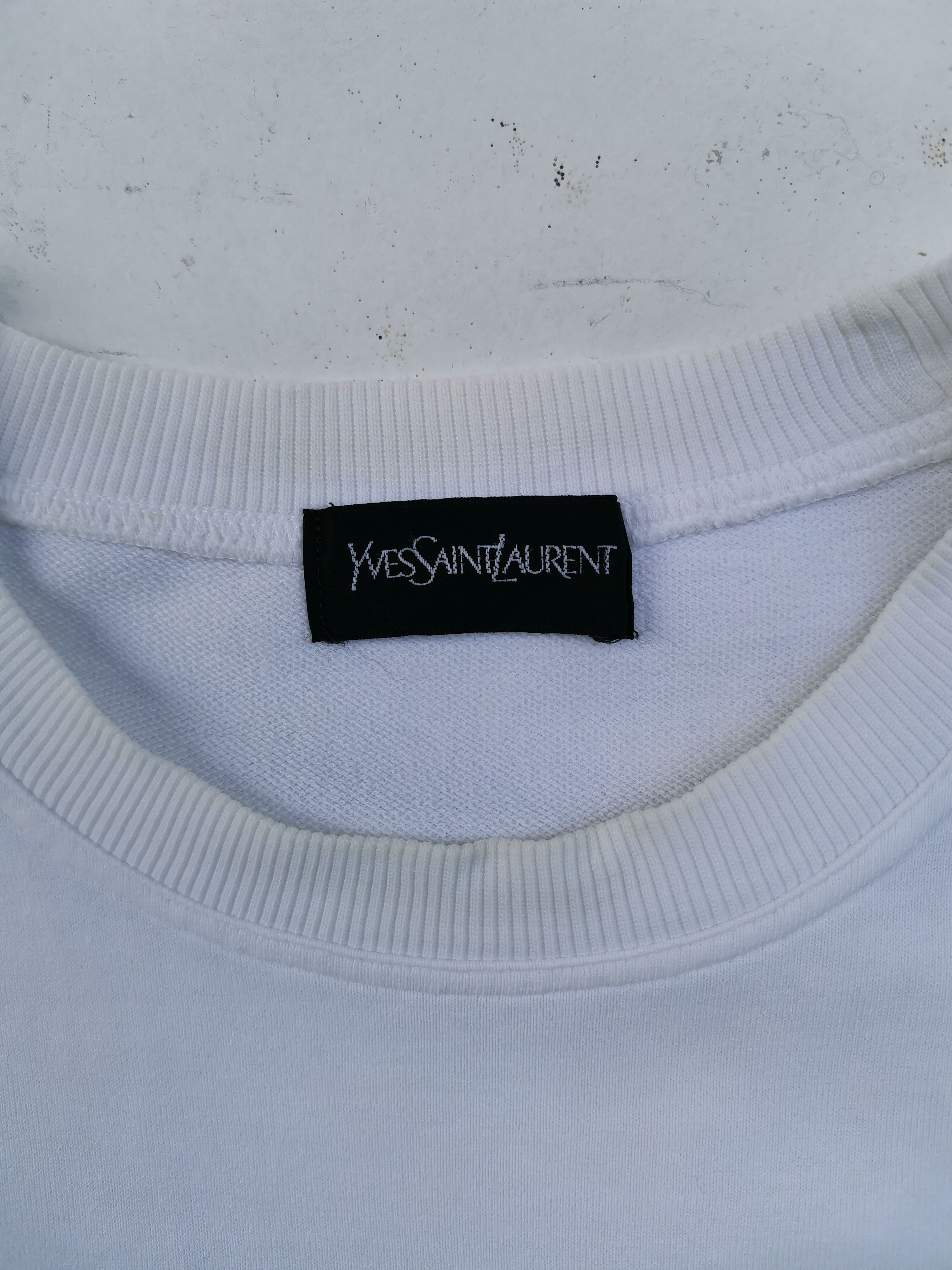 Yves Saint Laurent Yves Saint Laurent Embroidered Big Logo Sweatshirt Size US XL / EU 56 / 4 - 6 Thumbnail