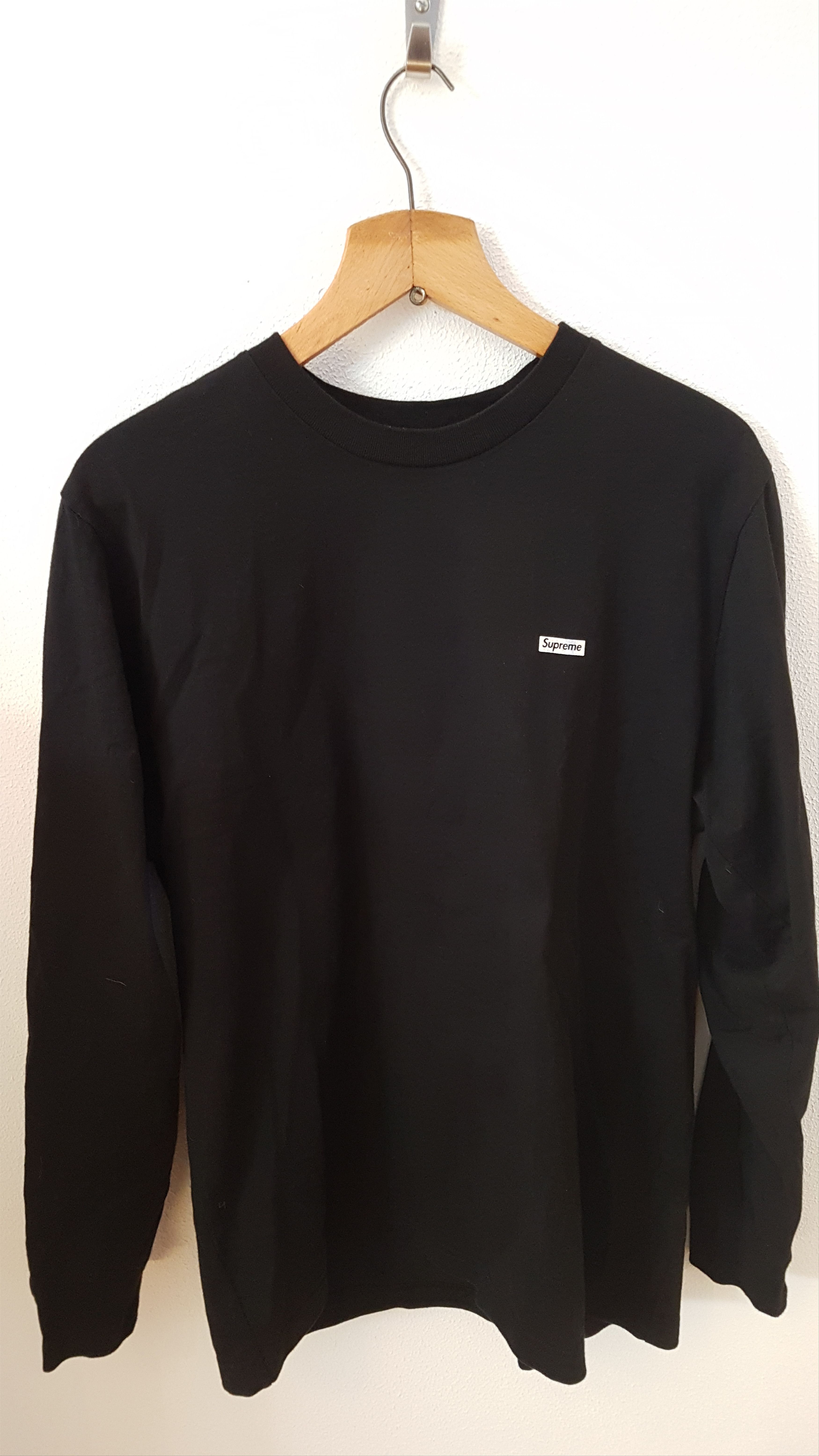 Supreme Metallic Small Box Logo L/S Tee Black | Grailed