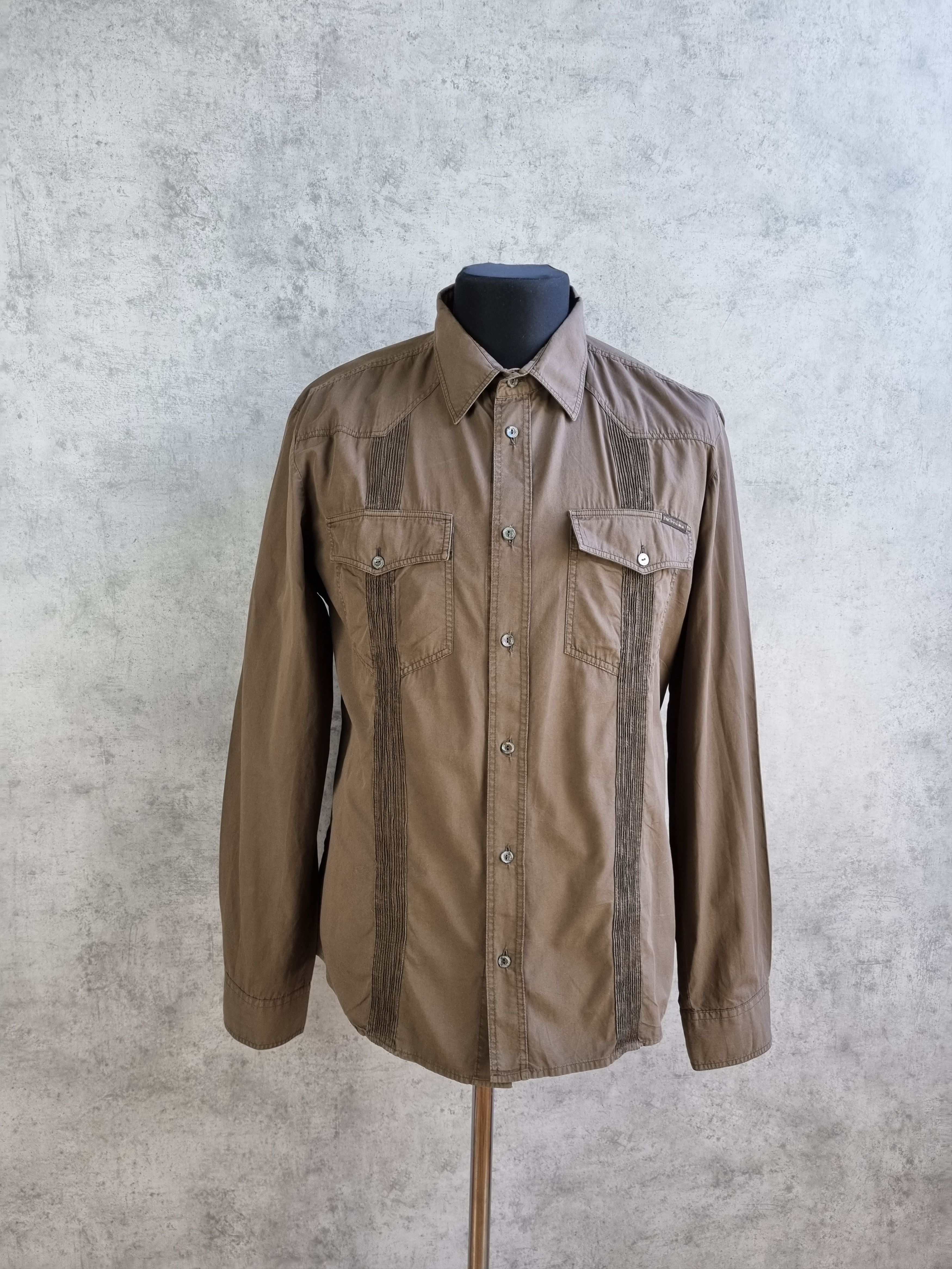 Dolce & Gabbana × Vintage 90s Rare Dolce and Gabbana Military Design Shirt Size US L / EU 52-54 / 3 - 10 Thumbnail