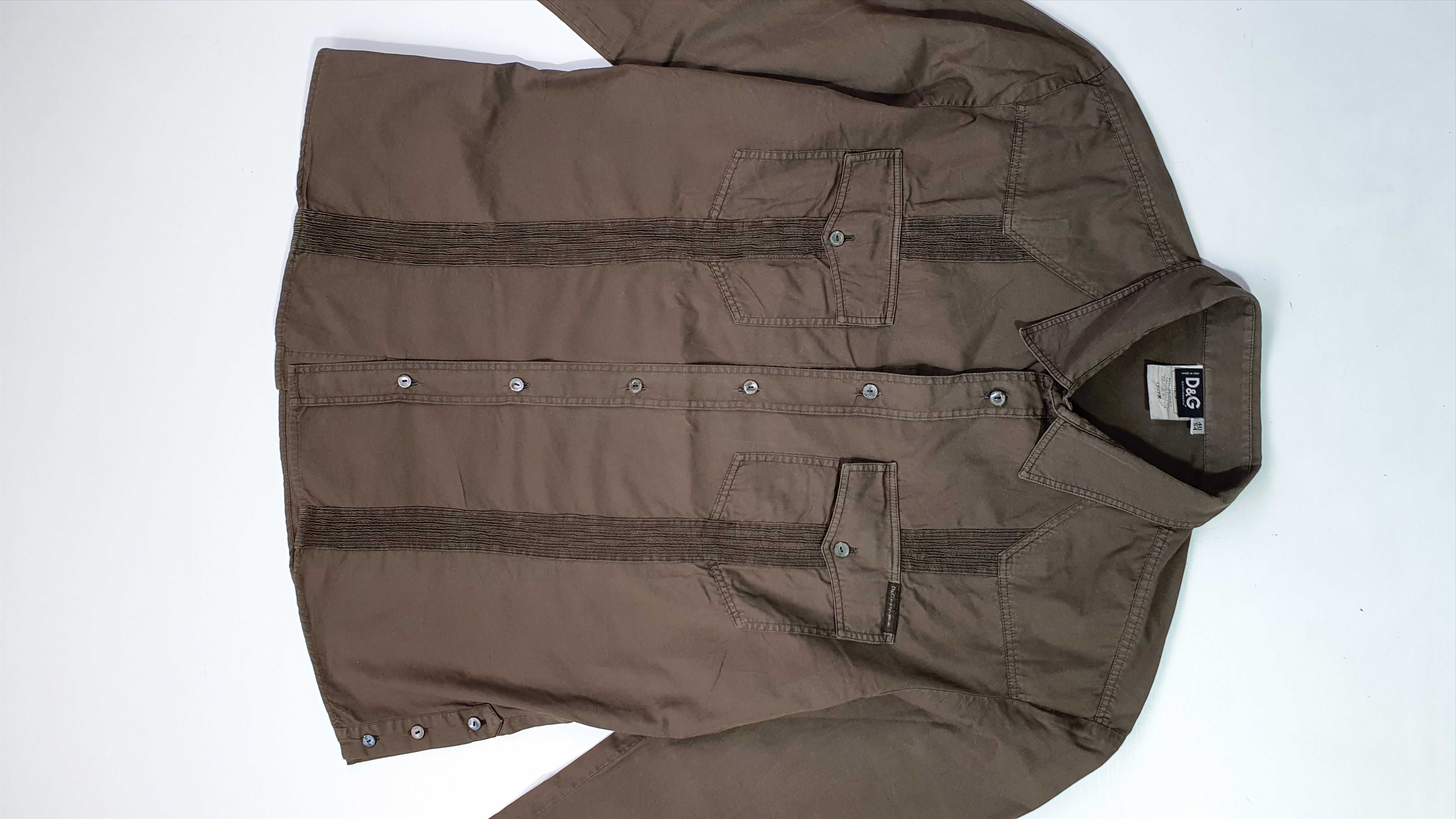 Dolce & Gabbana × Vintage 90s Rare Dolce and Gabbana Military Design Shirt Size US L / EU 52-54 / 3 - 5 Thumbnail