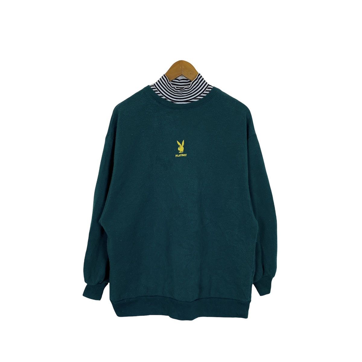 image of Playboy Turtleneck Sweater in Green, Men's (Size Large)