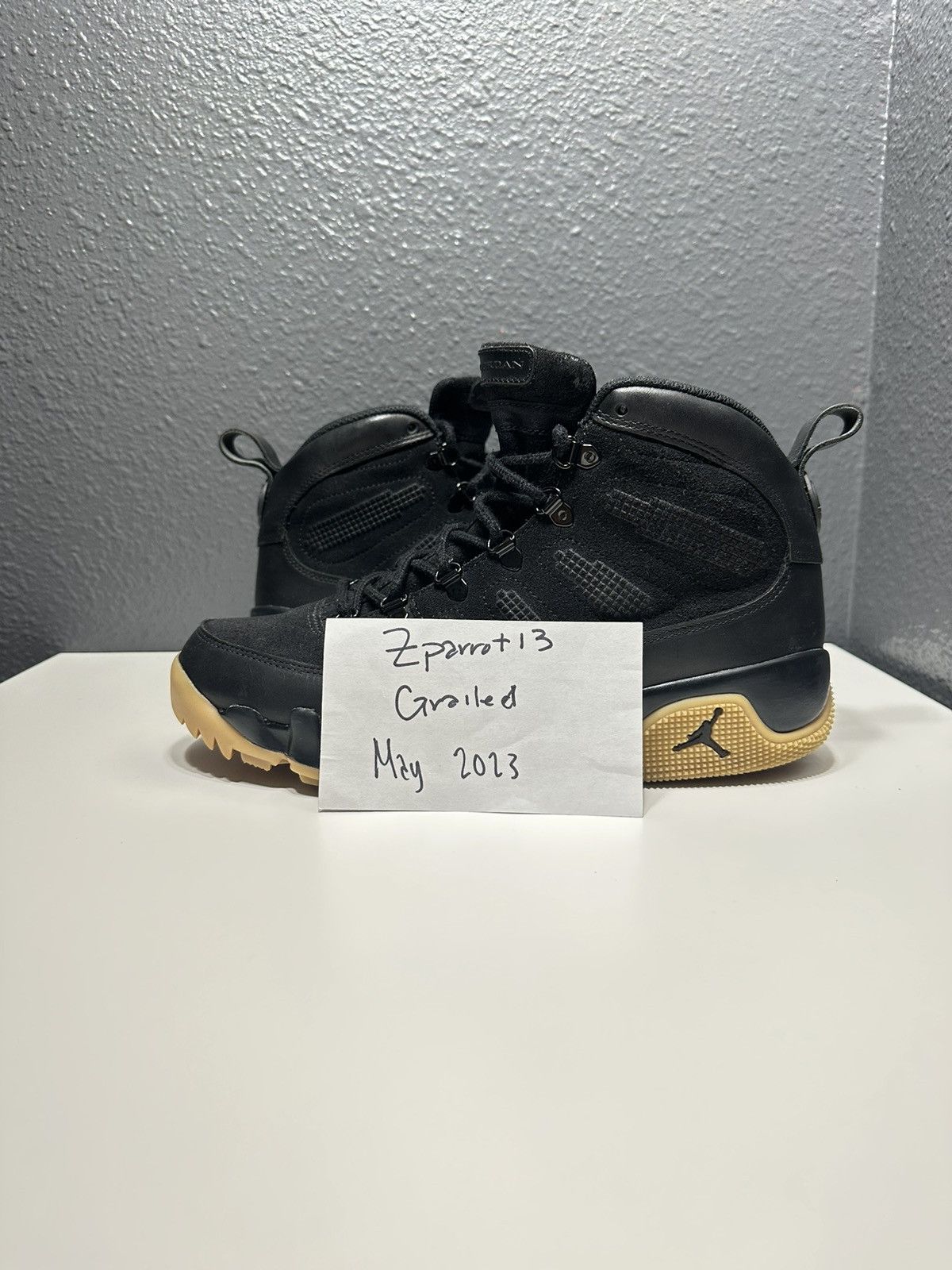 Jordan Brand Air Jordan 9 Boot Retro NRG - Black Gum - Size 10 | Grailed