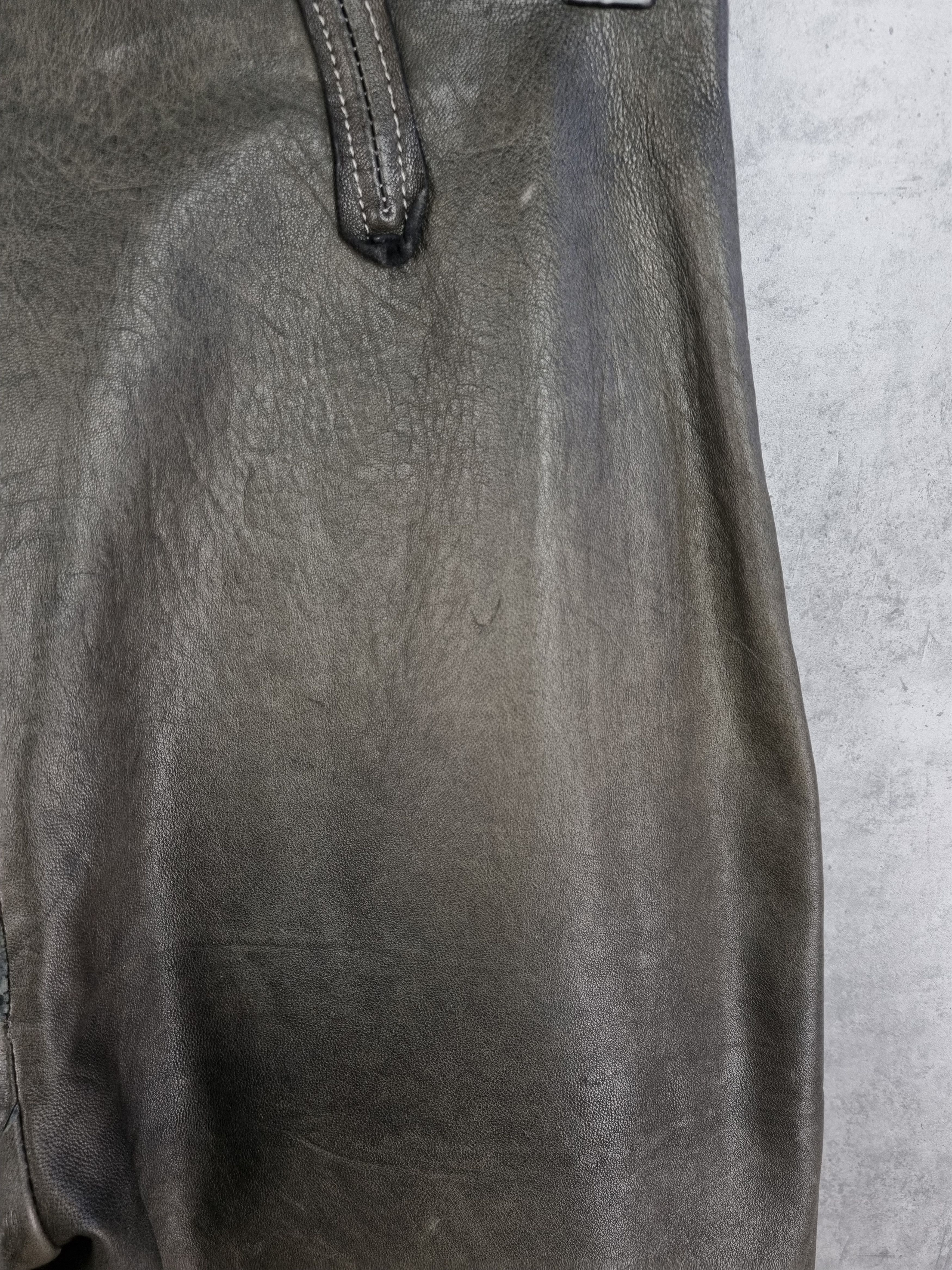 Vintage 90s Collection Privee LEATHER Baggy Pants Made in Italy Size 30" / US 8 / IT 44 - 12 Thumbnail
