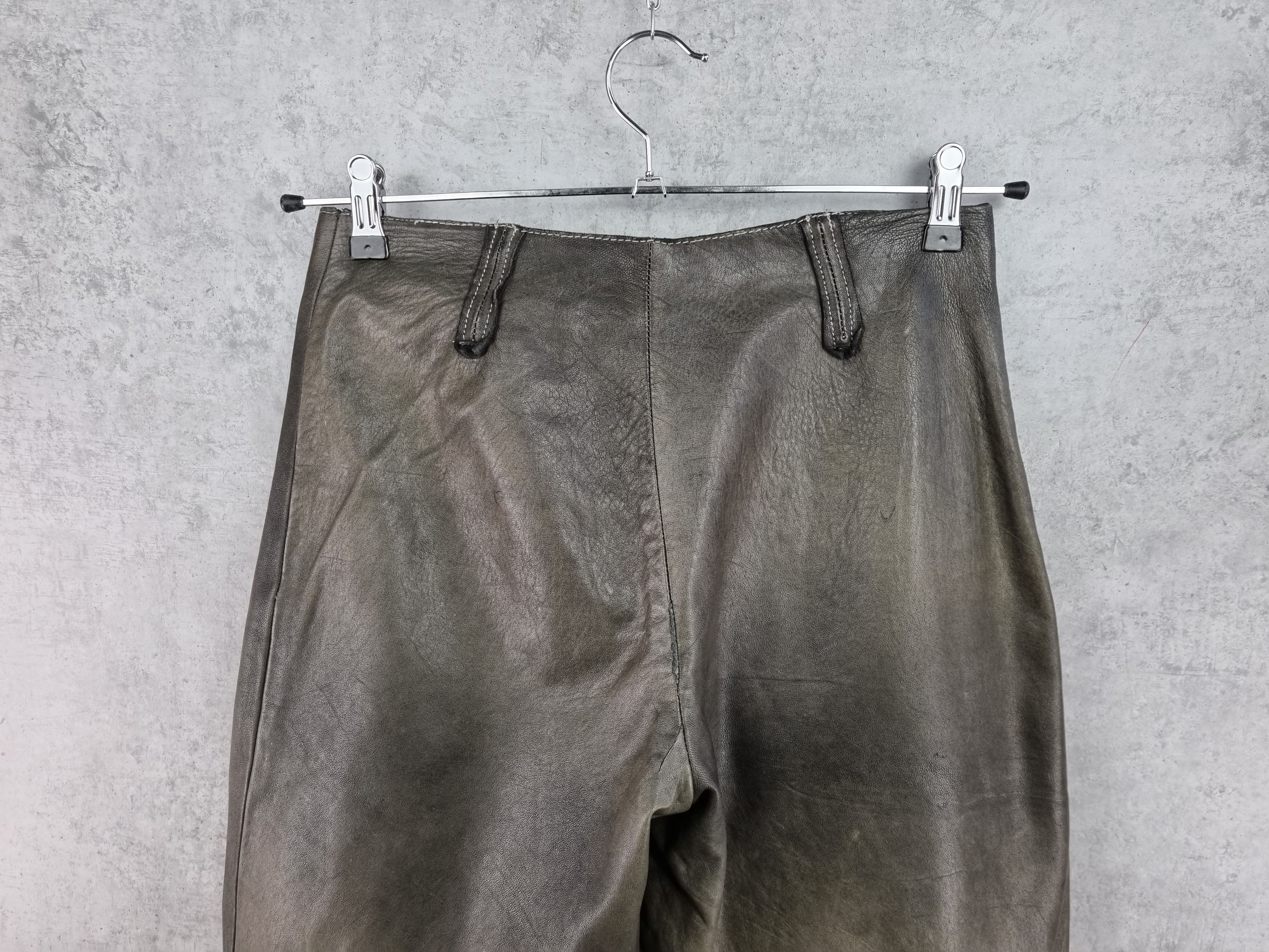 Vintage 90s Collection Privee LEATHER Baggy Pants Made in Italy Size 30" / US 8 / IT 44 - 5 Thumbnail