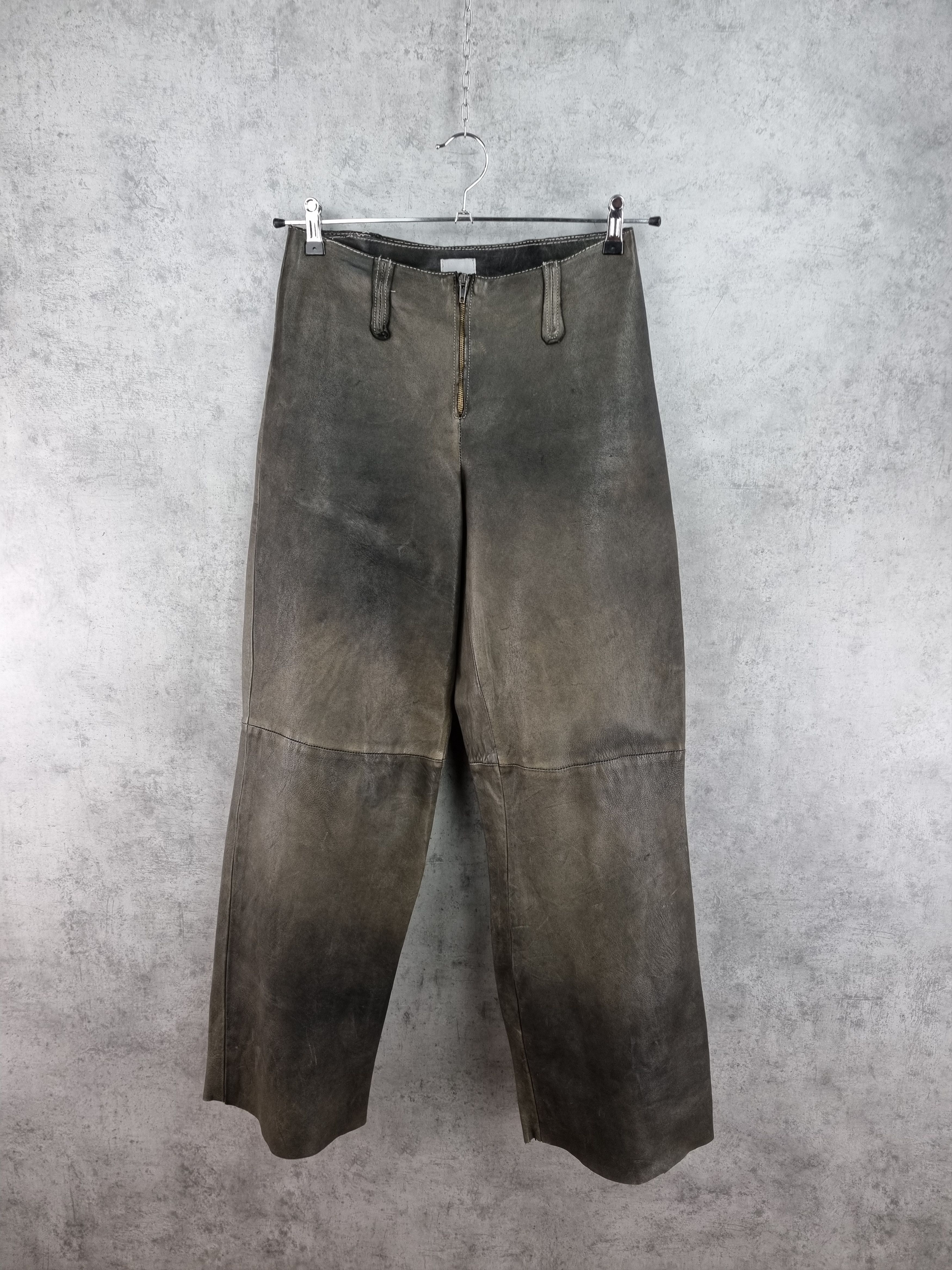 90s Collection Privee LEATHER Baggy Pants Made in Italy