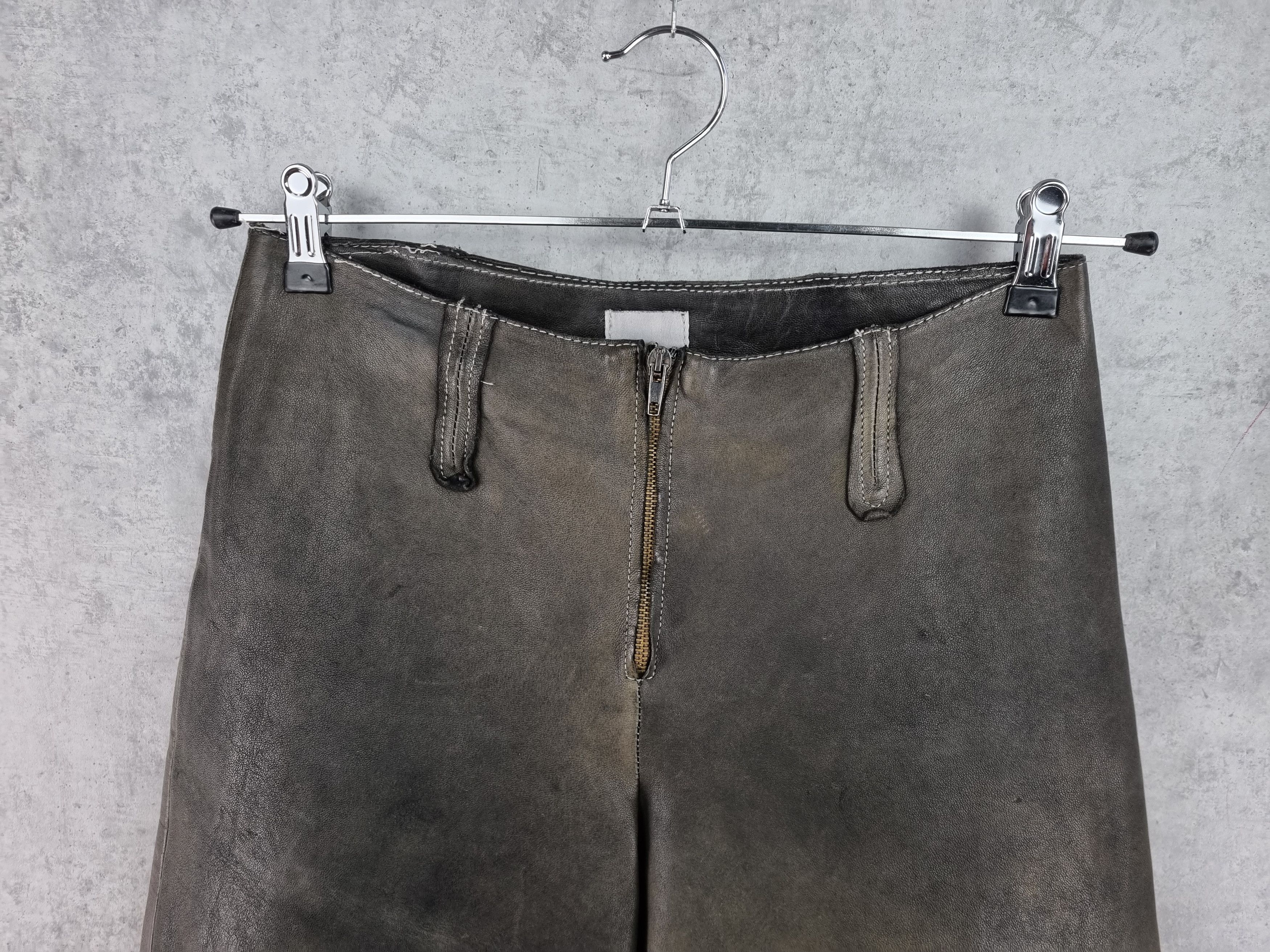 Vintage 90s Collection Privee LEATHER Baggy Pants Made in Italy Size 30" / US 8 / IT 44 - 4 Thumbnail