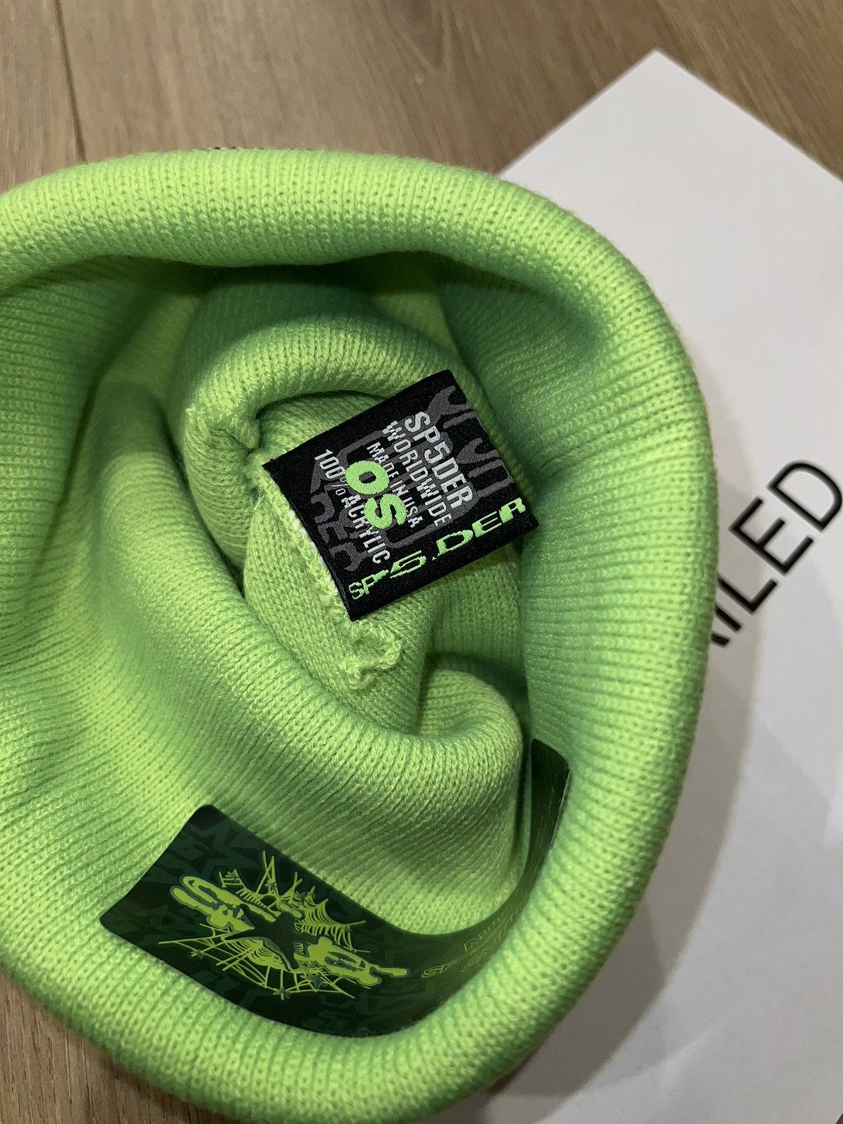 Sp5der *NEW* SPIDER GREEN SP5DER BEANIE Size ONE SIZE - 4 Thumbnail