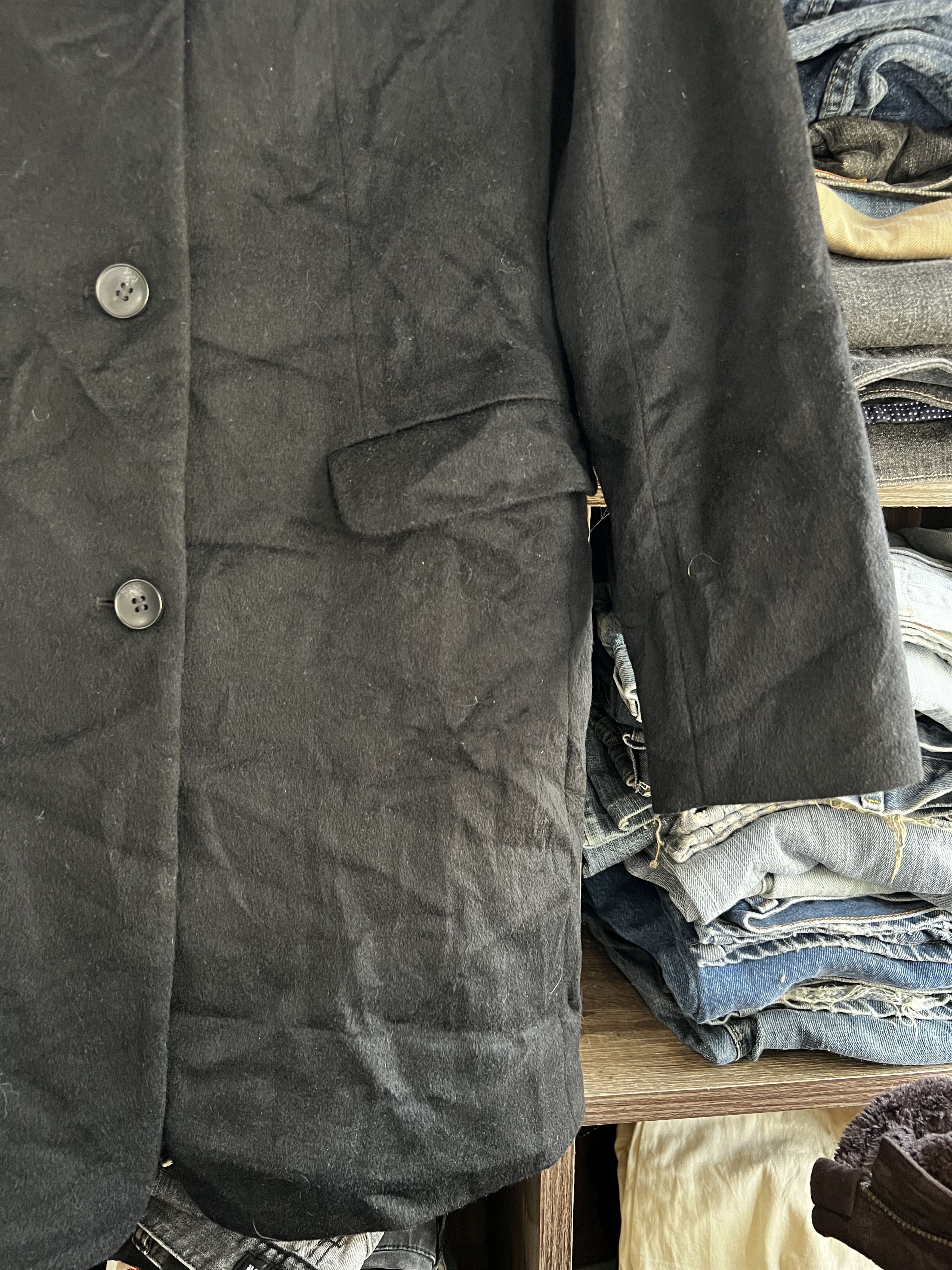 Japanese Brand 🔥Black Cashmere Uniqlo Long Jackets Size US S / EU 44-46 / 1 - 8 Thumbnail