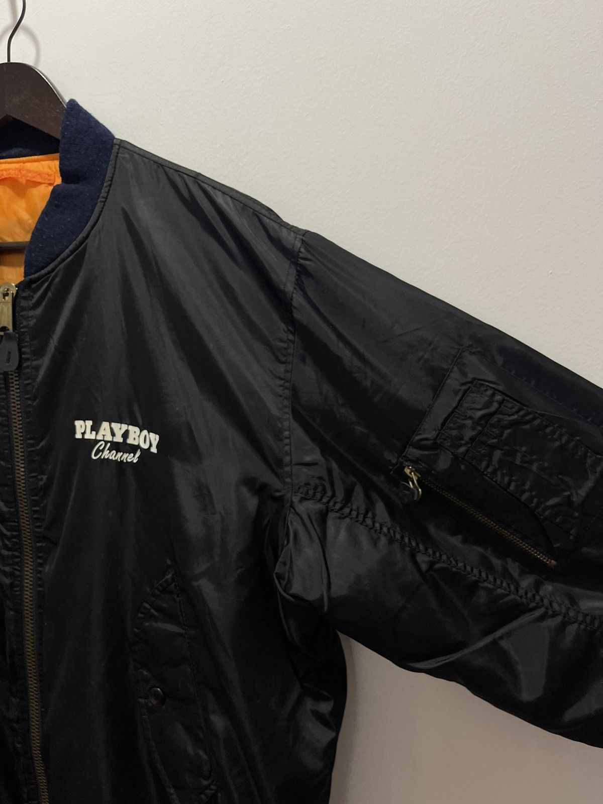 Playboy VINTAGE PLAYBOY CHANNEL LOGO KANYE STYLE BOMBER JACKET Size US XL / EU 56 / 4 - 3 Thumbnail