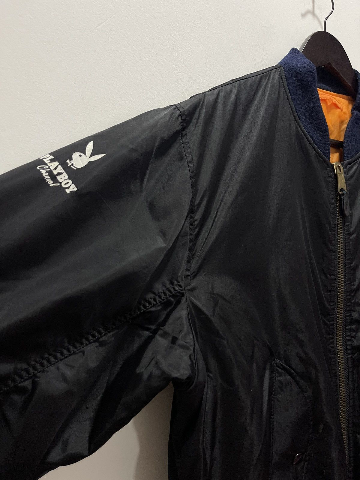 Playboy VINTAGE PLAYBOY CHANNEL LOGO KANYE STYLE BOMBER JACKET Size US XL / EU 56 / 4 - 4 Thumbnail