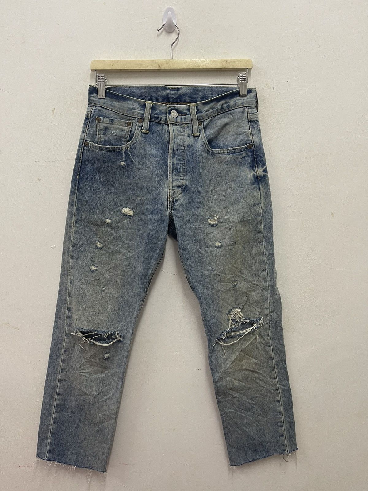 Levi's Rare 501 LEVIS Strauss Customised Tapered Distressed Size US 28 / EU 44 - 1 Thumbnail