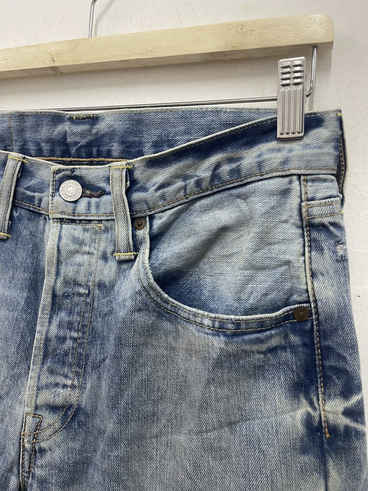 Levi's Rare 501 LEVIS Strauss Customised Tapered Distressed Size US 28 / EU 44 - 5 Thumbnail