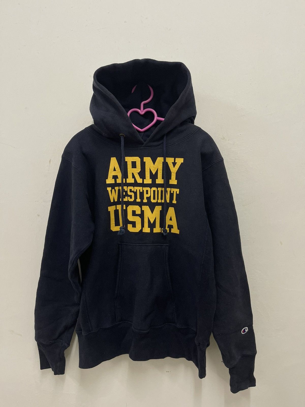 image of Champion Reverse Weave Army Westpoint Usma Hoodie in Dark Blue, Men's (Size Medium)