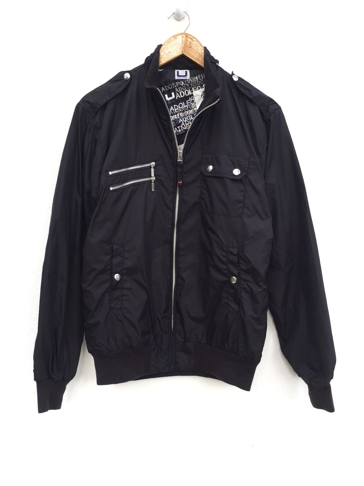Adolfo Dominguez Adolf Dominguez Black Utility Zipper Jacket Size US M / EU 48-50 / 2 - 1 Thumbnail