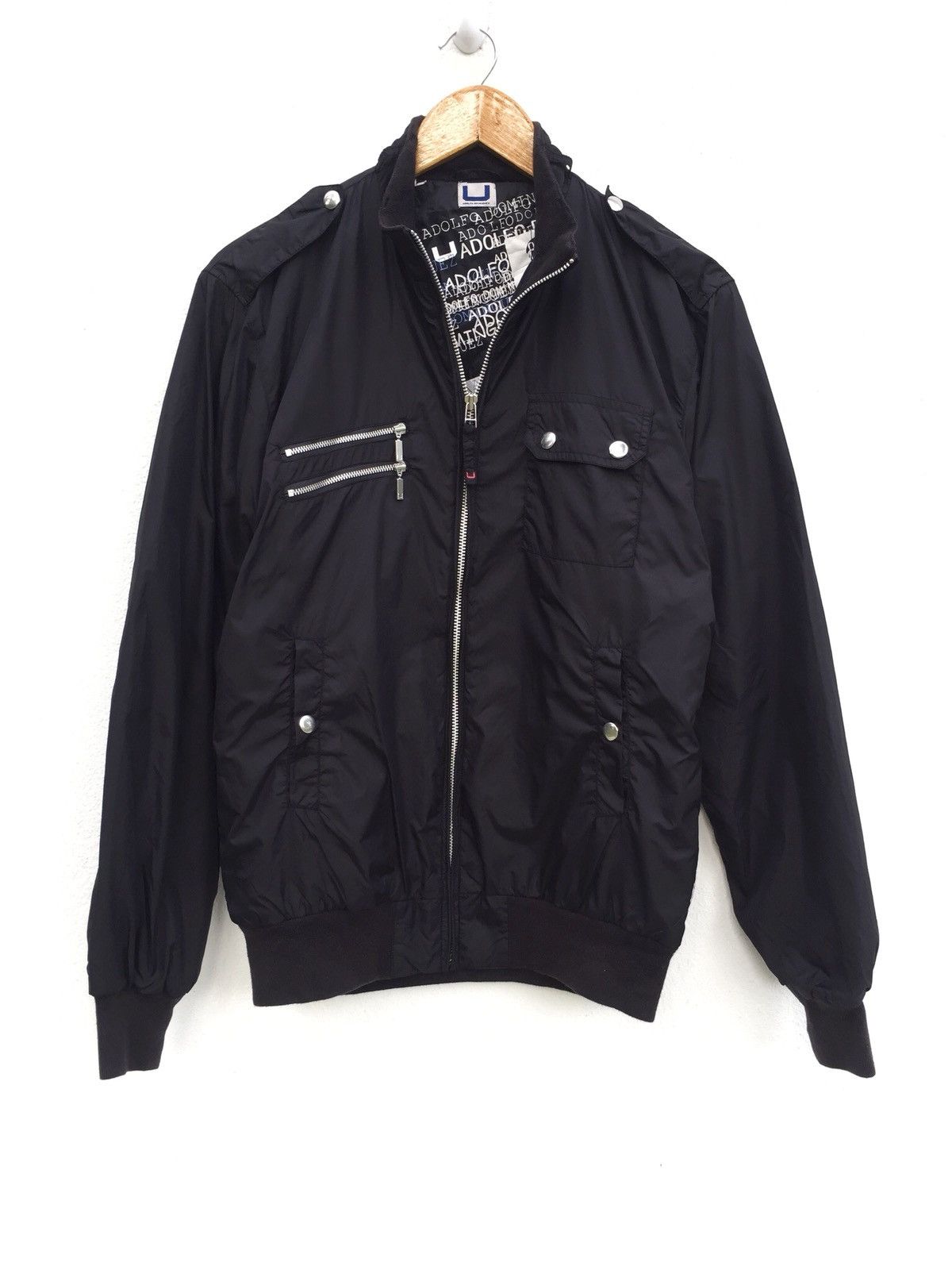 Adolfo Dominguez Adolf Dominguez Black Utility Zipper Jacket | Grailed