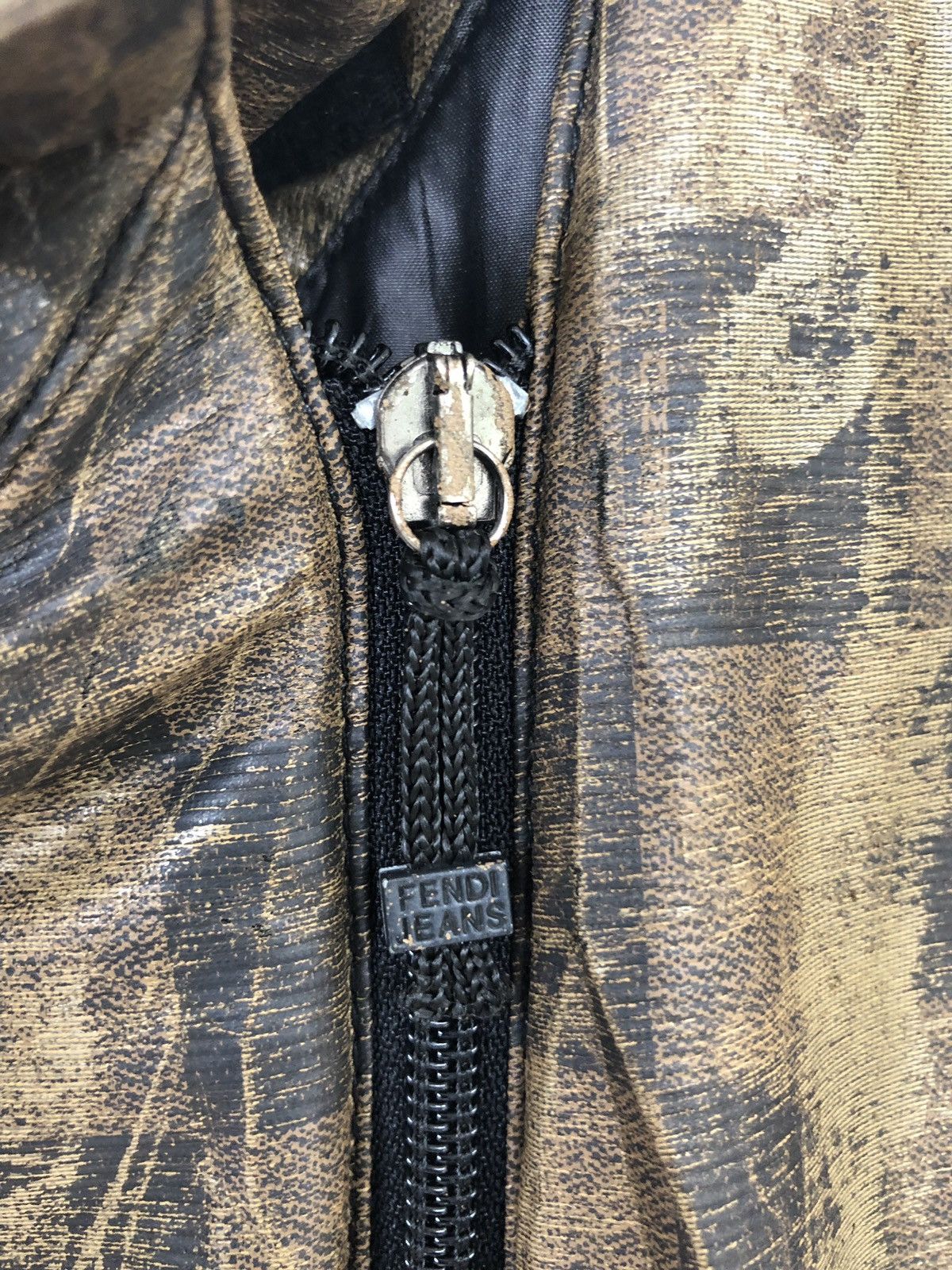 Fendi HEAT🔥Fendi Gold Zucca Monogram Check Bomber Jacket Size US M / EU 48-50 / 2 - 7 Thumbnail