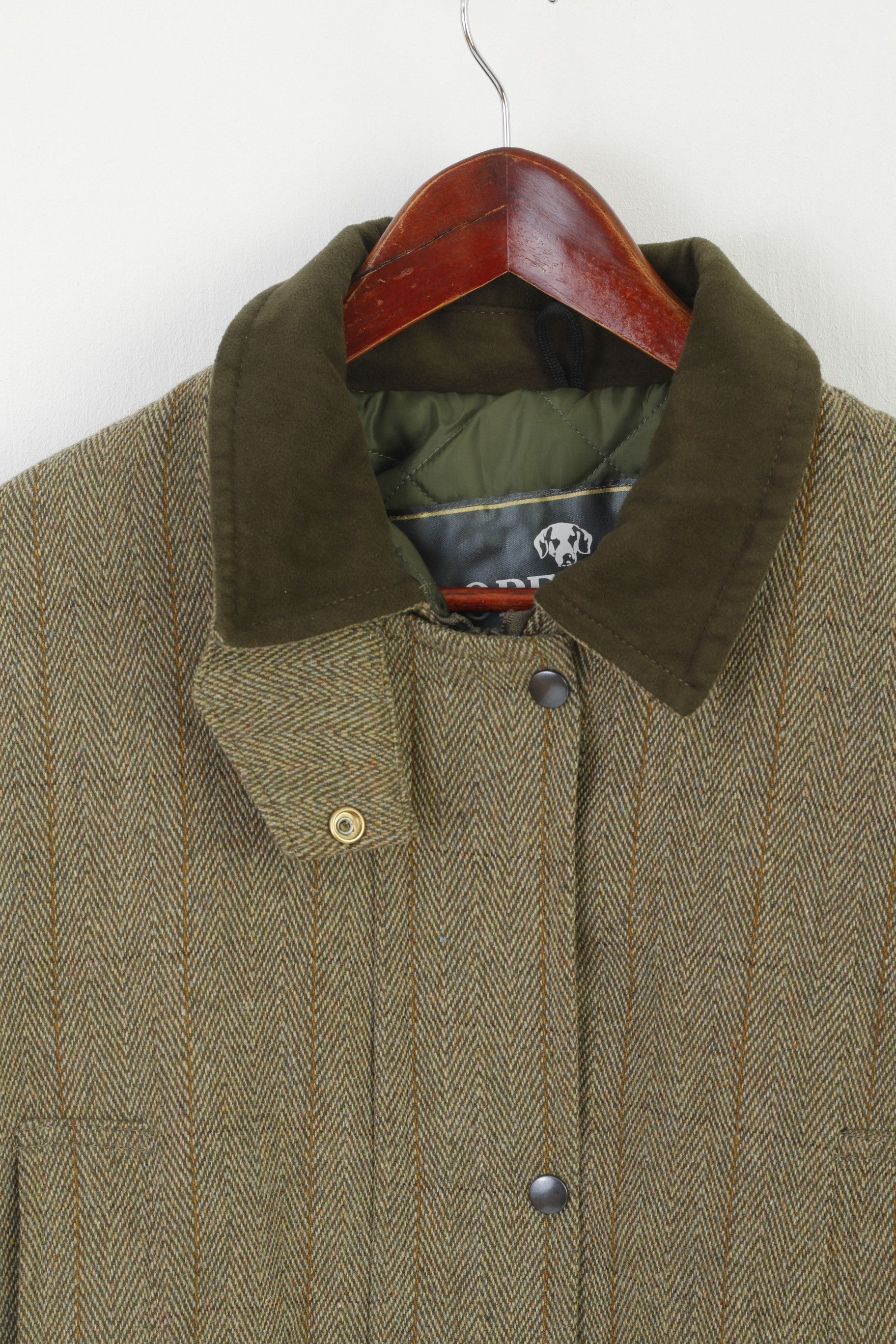 Vintage Openair Countrywear Women 12 M Jacket Green Tweed 0692 Size M / US 6-8 / IT 42-44 - 3 Thumbnail