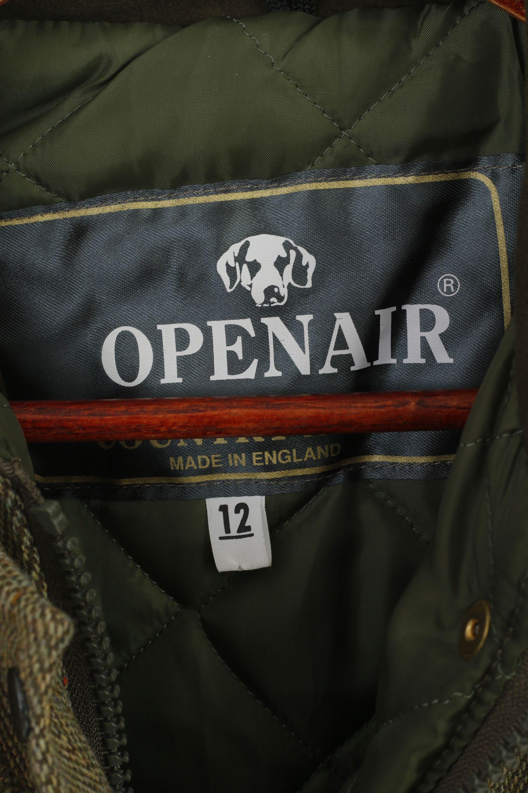 Vintage Openair Countrywear Women 12 M Jacket Green Tweed 0692 Size M / US 6-8 / IT 42-44 - 6 Thumbnail