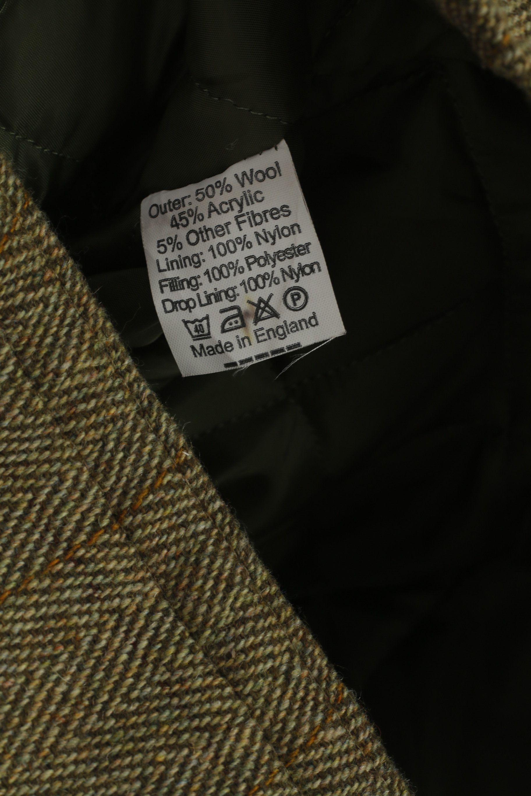 Vintage Openair Countrywear Women 12 M Jacket Green Tweed 0692 Size M / US 6-8 / IT 42-44 - 7 Thumbnail