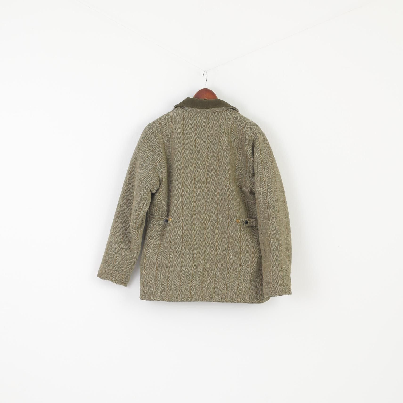 Vintage Openair Countrywear Women 12 M Jacket Green Tweed 0692 Size M / US 6-8 / IT 42-44 - 8 Thumbnail