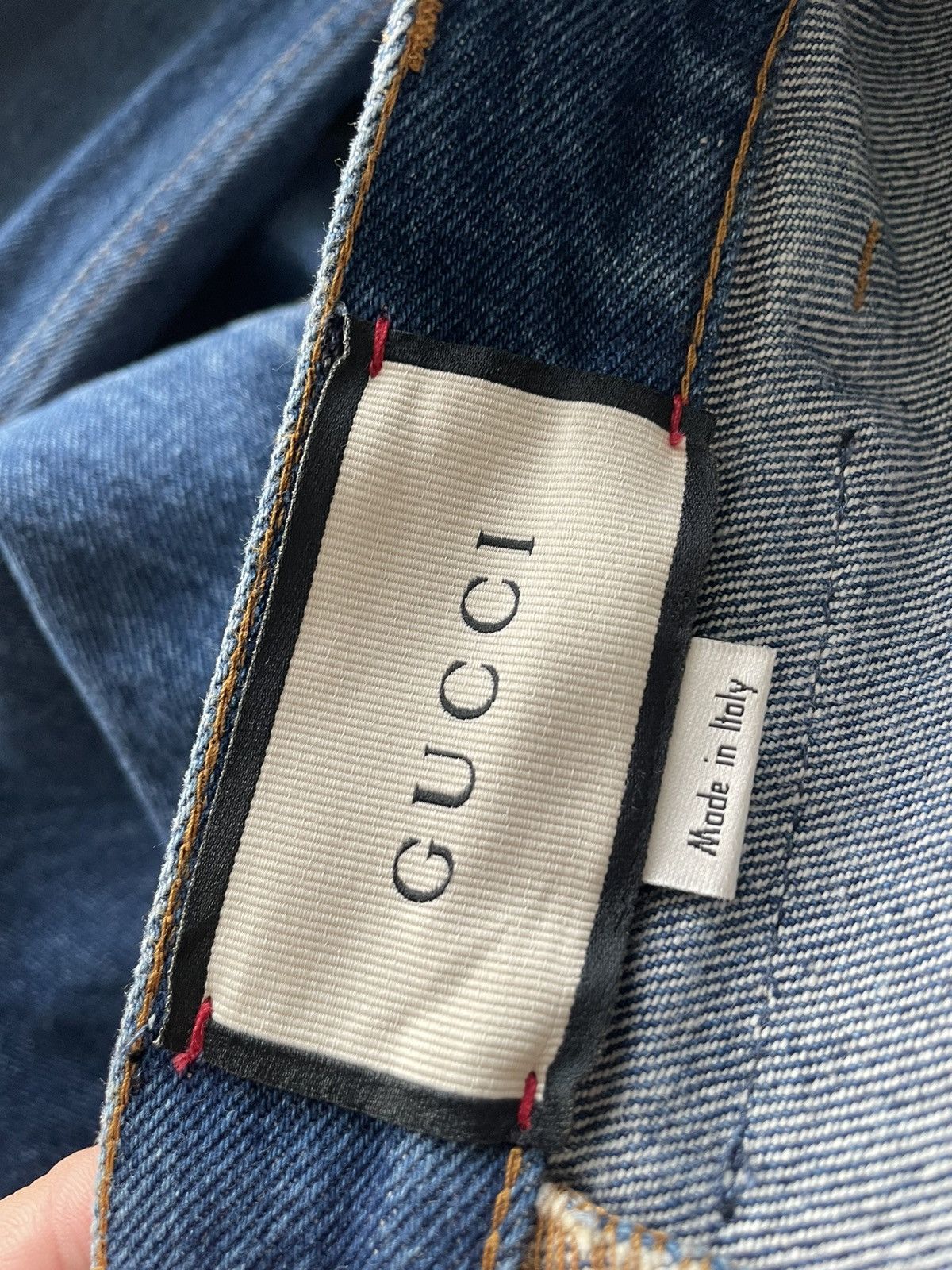 Gucci Limited Brand New Runway Gucci Striped Washed Denim Jeans Size US 33 - 9 Thumbnail