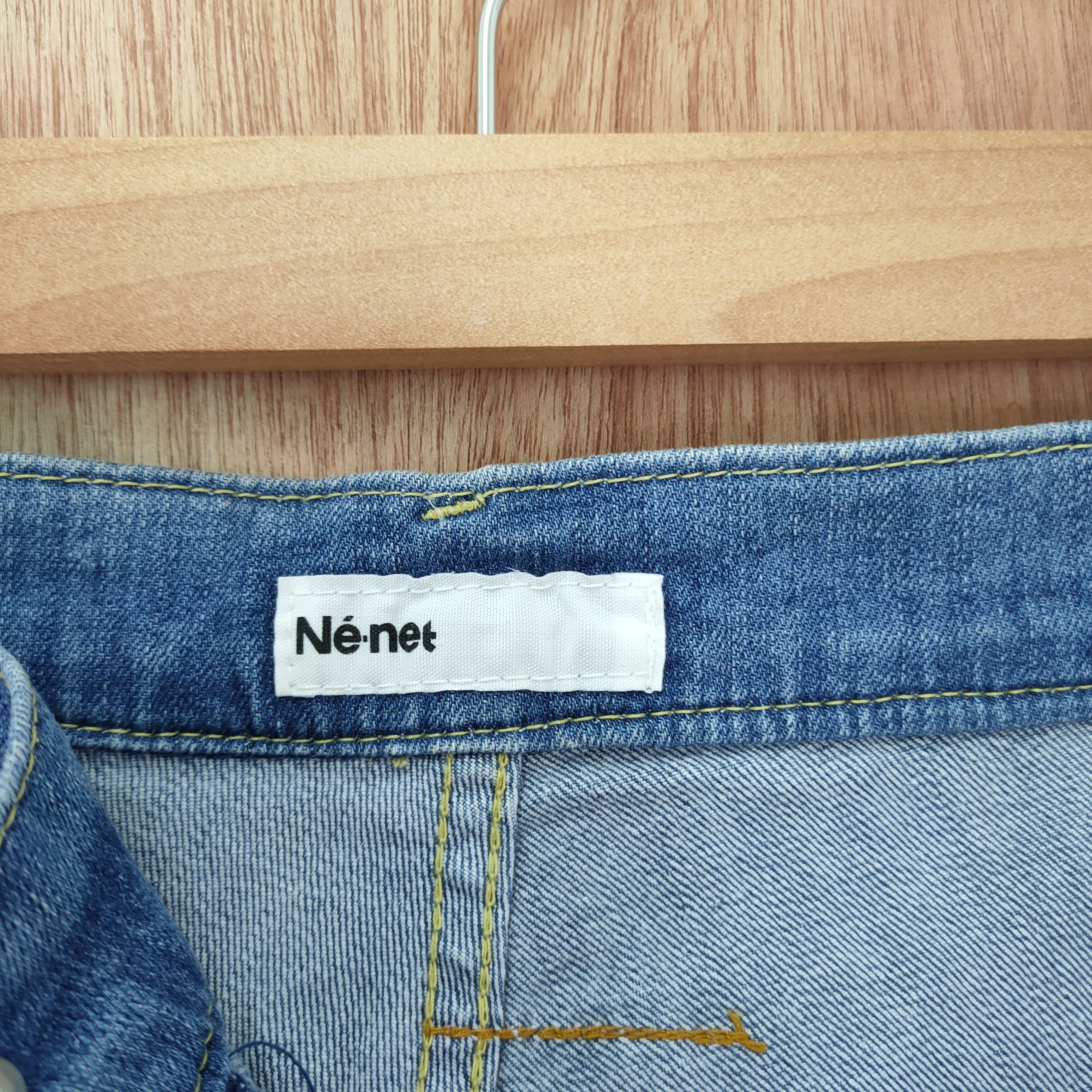 Issey Miyake NE-NET by ISSEY MIYAKE BUCKLE BACK DENIM JEANS Size US 28 / EU 44 - 8 Thumbnail