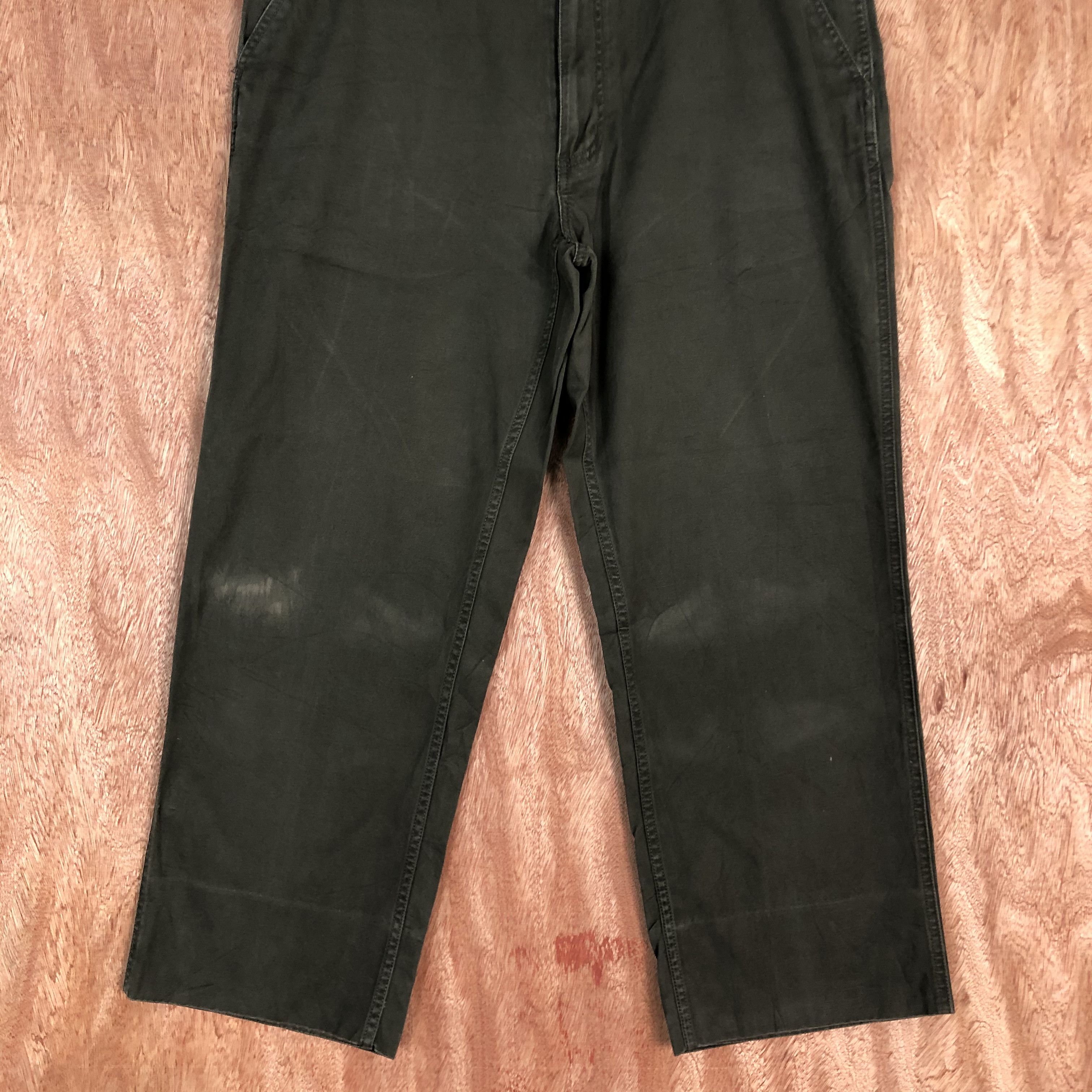 Japanese Brand OAKVALLEY Vintage 90s Dark Cotton Casual Trouser Slack Pant Size US 35 - 3 Thumbnail