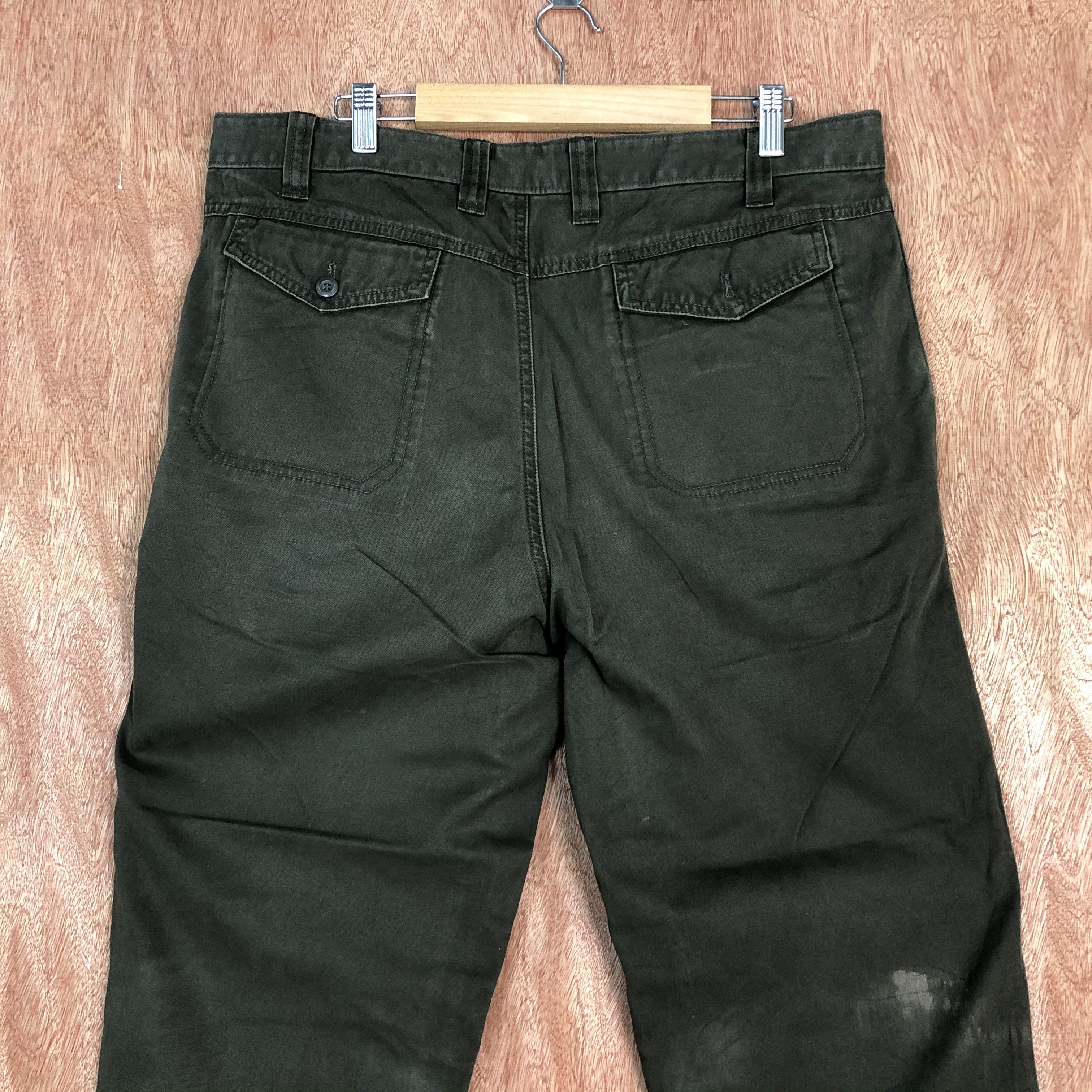 Japanese Brand OAKVALLEY Vintage 90s Dark Cotton Casual Trouser Slack Pant Size US 35 - 6 Thumbnail