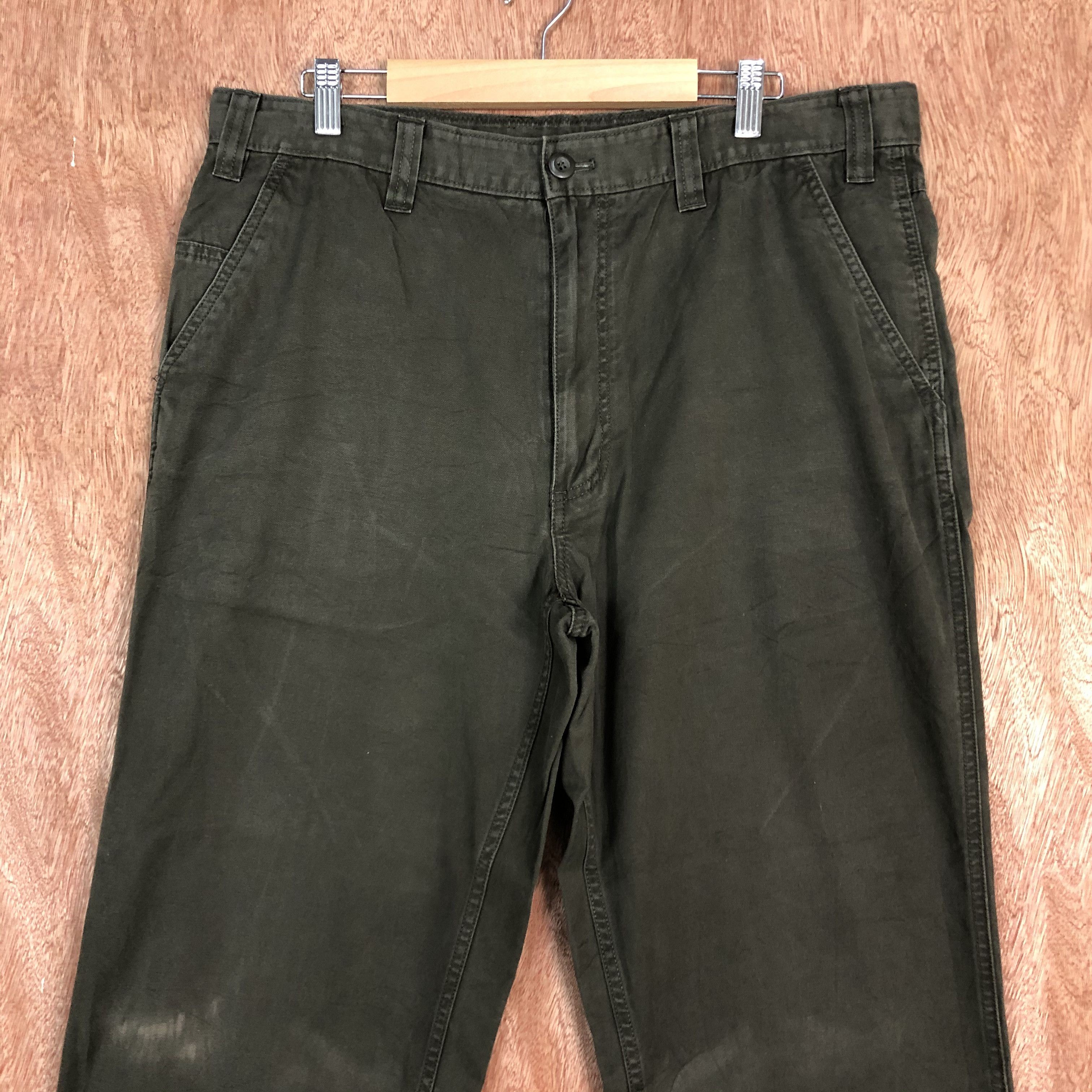 Japanese Brand OAKVALLEY Vintage 90s Dark Cotton Casual Trouser Slack Pant Size US 35 - 2 Thumbnail