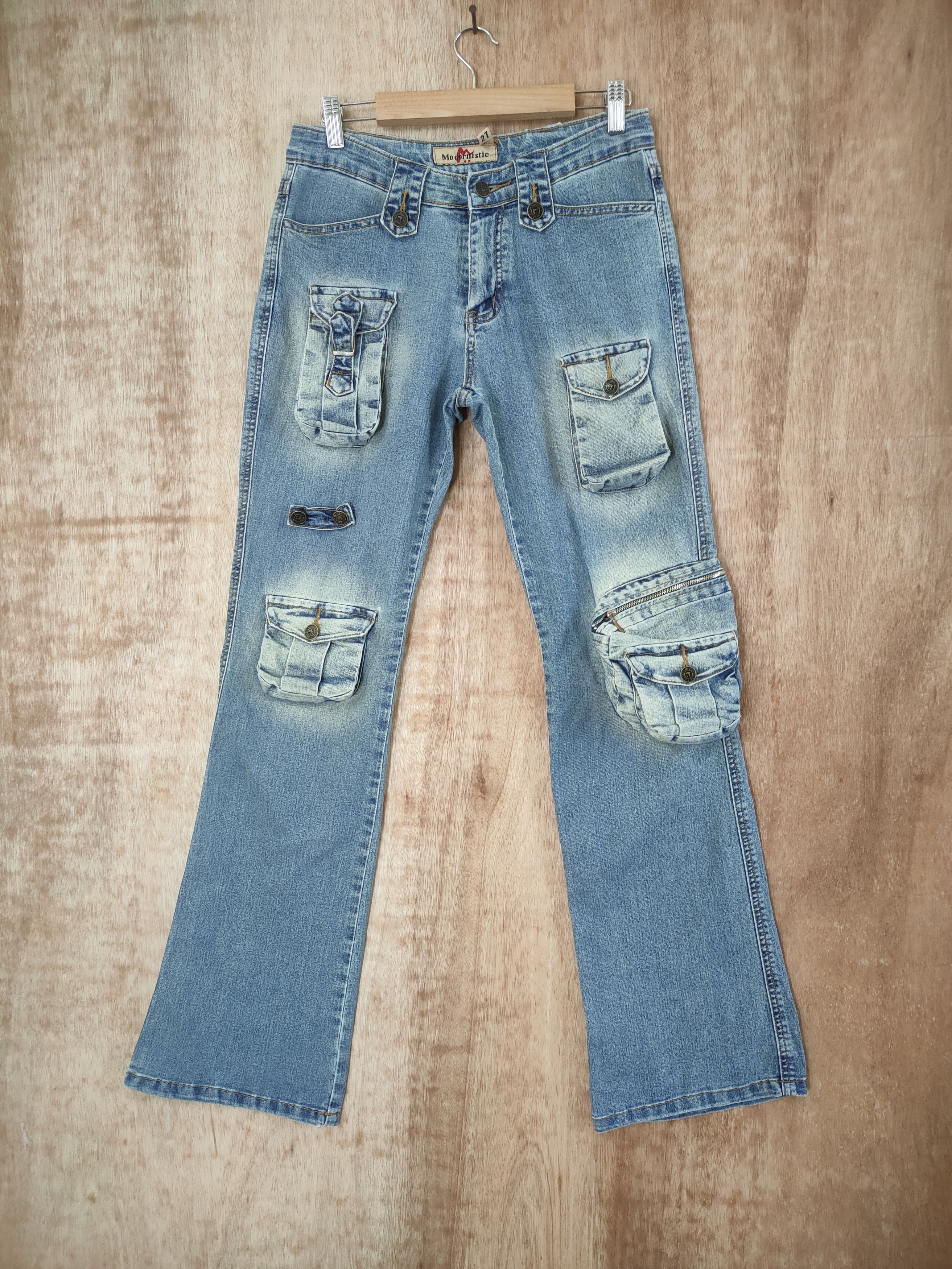 MODERNISTIC MULTIPOCKET JEANS PANTS