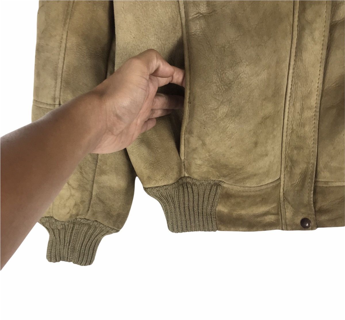 Other Vtg 80s hand crafted sheepskin suede leather jacket Size US M / EU 48-50 / 2 - 7 Thumbnail