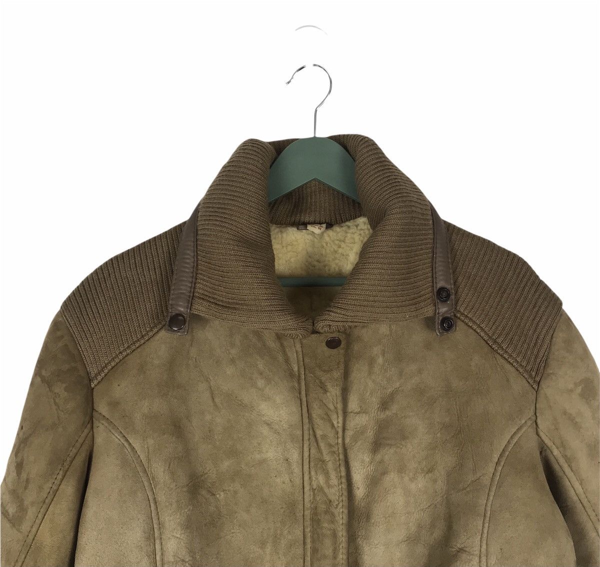 Other Vtg 80s hand crafted sheepskin suede leather jacket Size US M / EU 48-50 / 2 - 3 Thumbnail